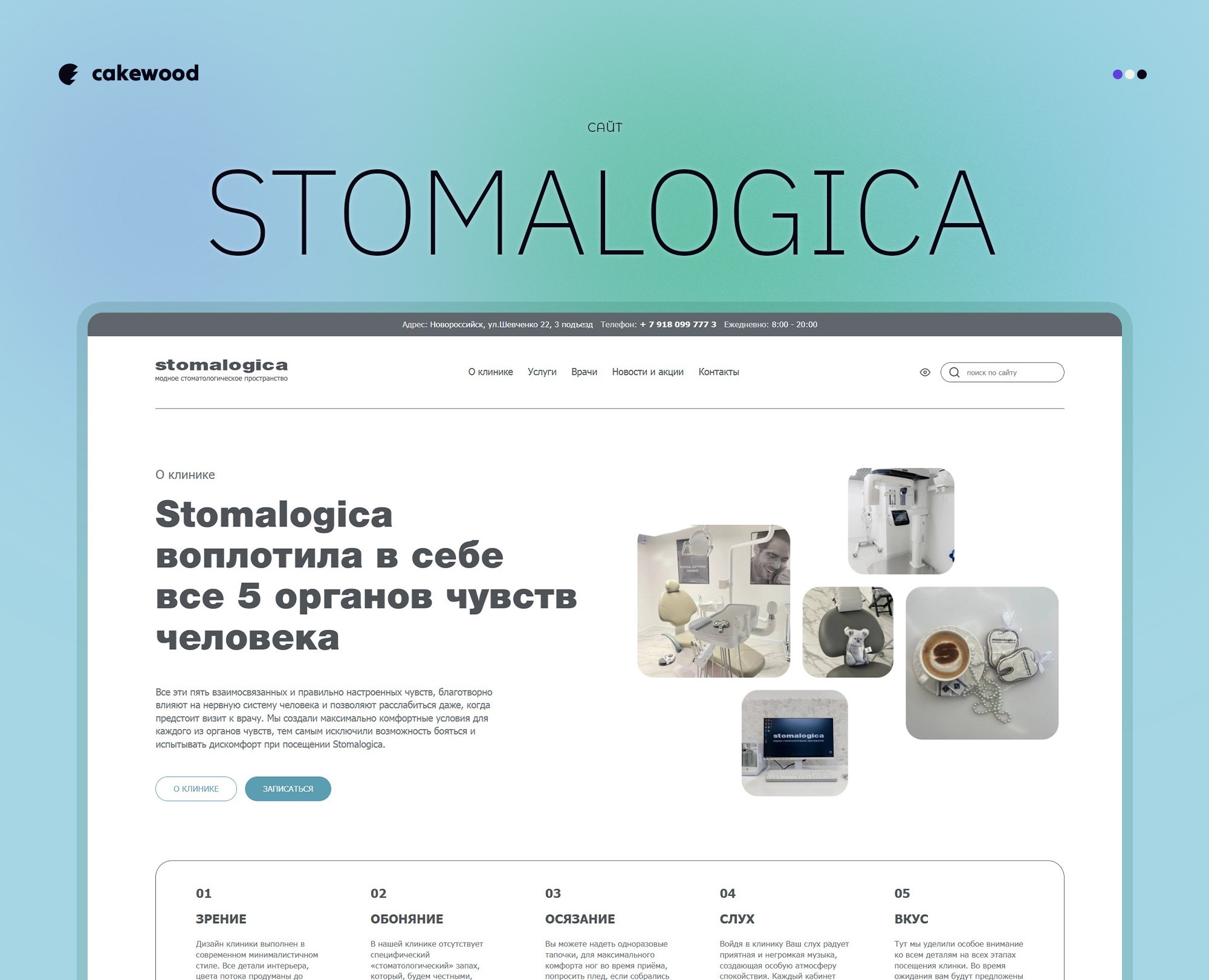 Корпоративный сайт STOMALOGICA — Интерфейсы на Dprofile
