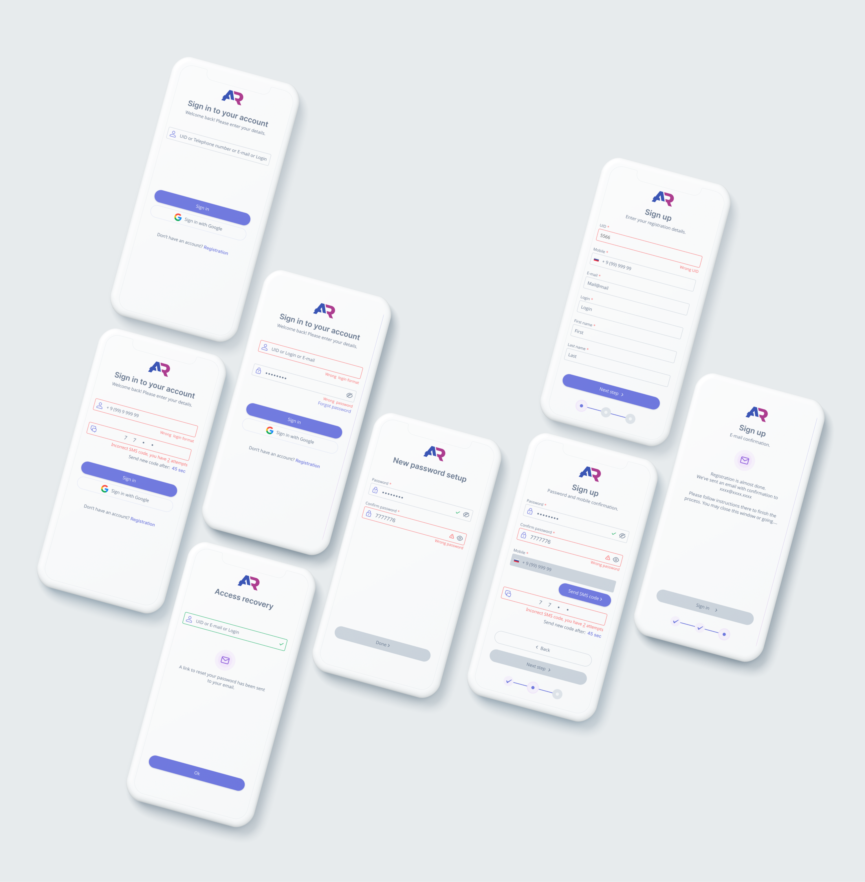 AppRegister - Ux/Ui разработка интерфейса — Изображение №3 — Интерфейсы на Dprofile