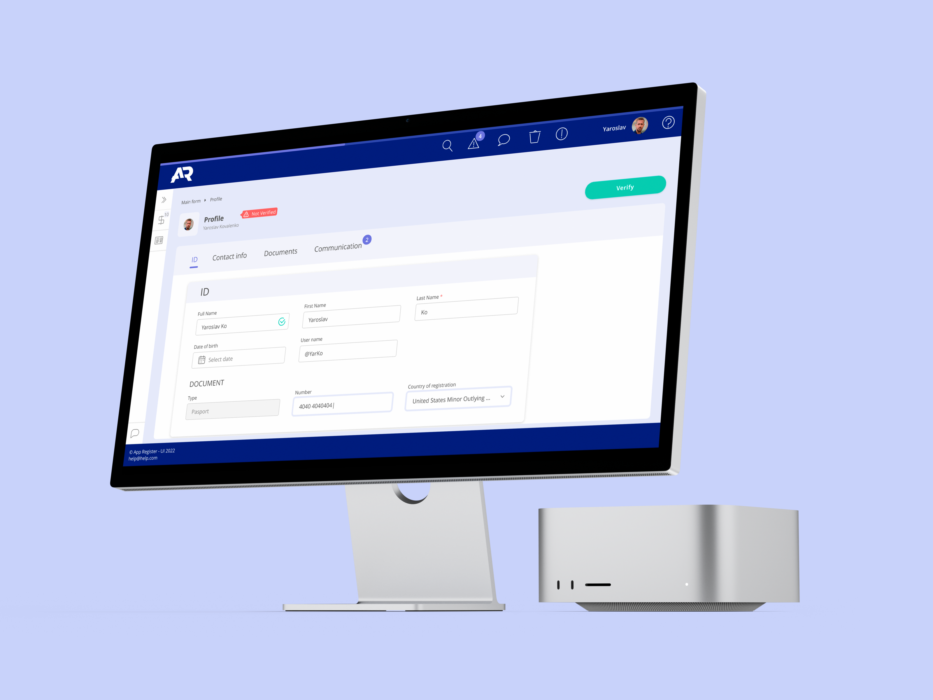 AppRegister - Ux/Ui разработка интерфейса — Изображение №6 — Интерфейсы на Dprofile