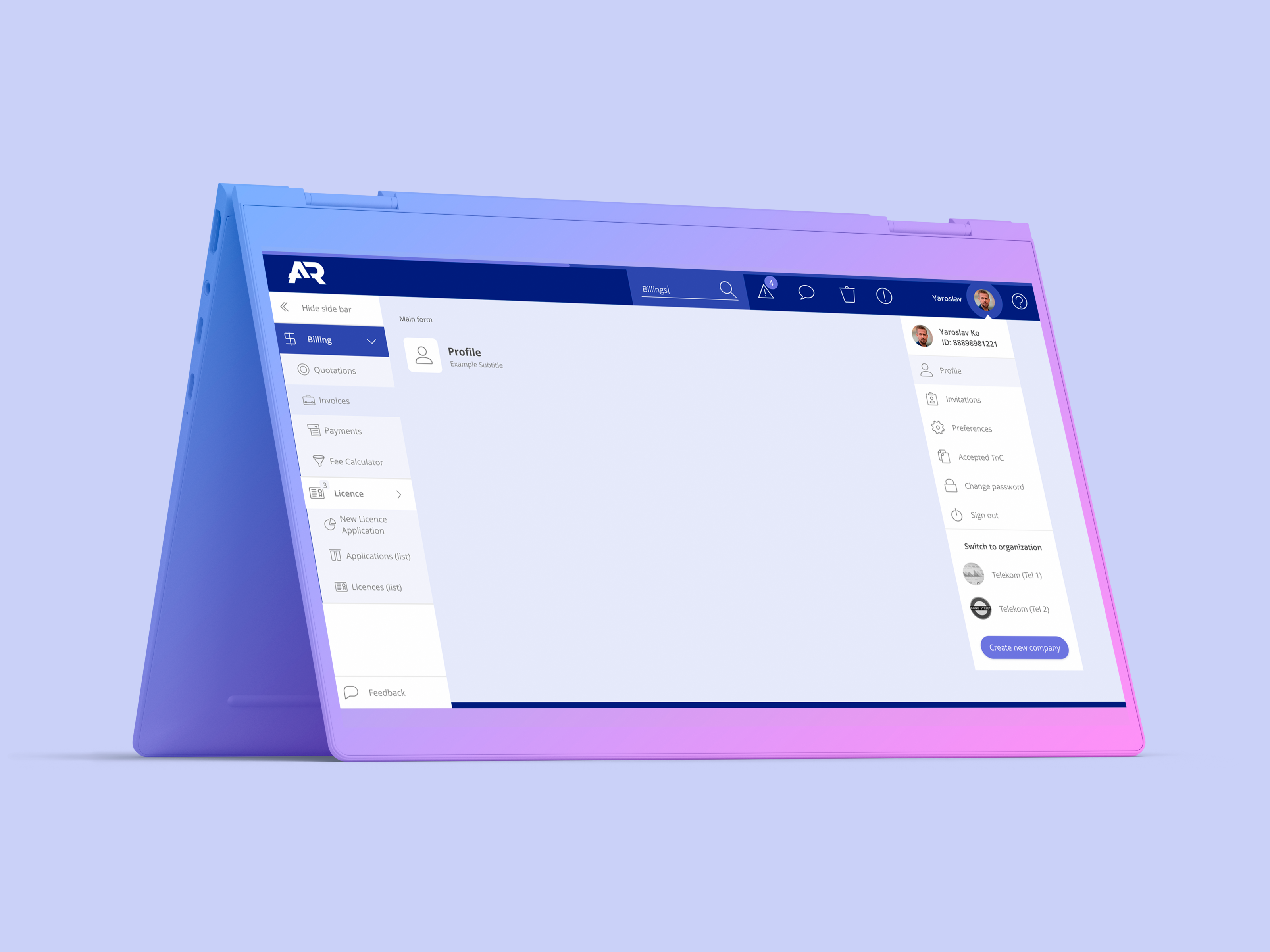 AppRegister - Ux/Ui разработка интерфейса — Изображение №4 — Интерфейсы на Dprofile