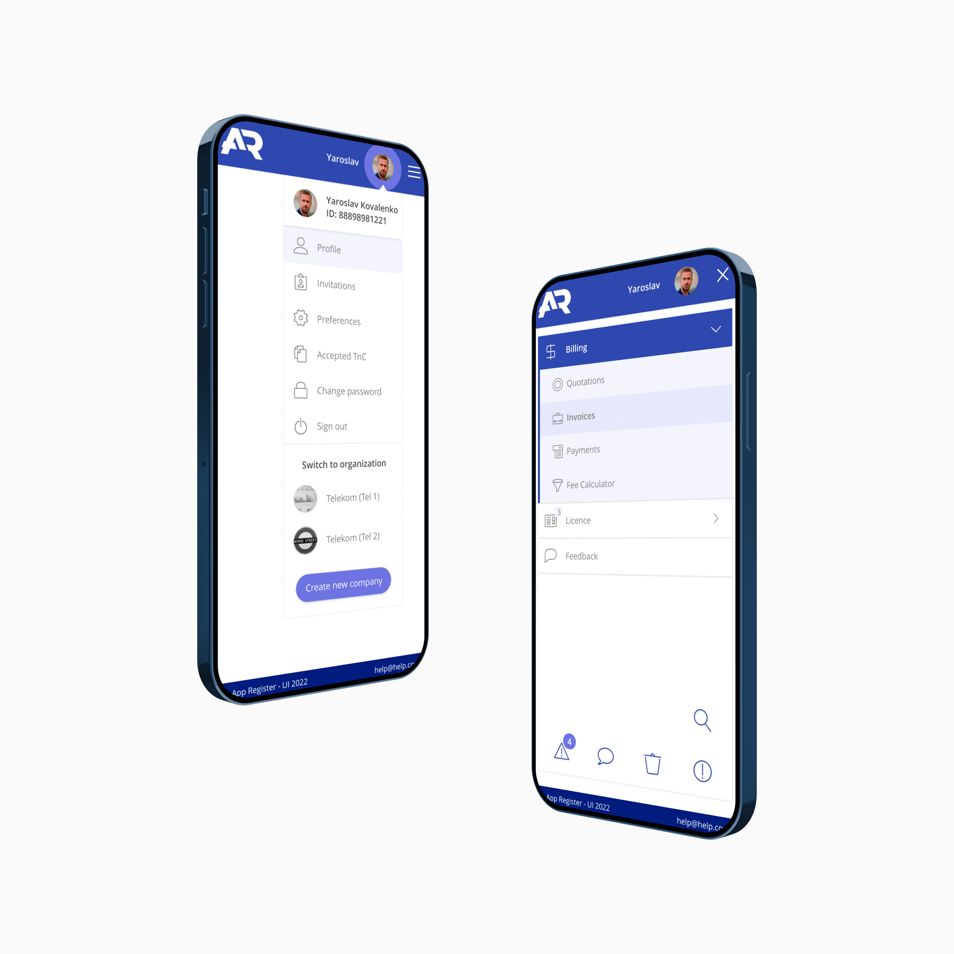 AppRegister - Ux/Ui разработка интерфейса — Изображение №5 — Интерфейсы на Dprofile