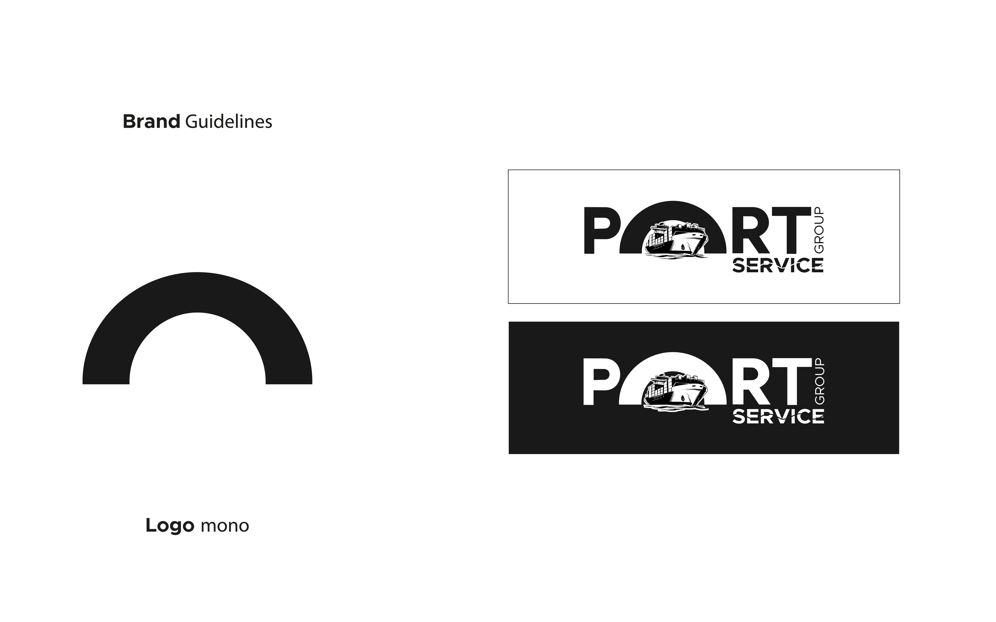 Логотип Port Service Group — Изображение №6 — Брендинг на Dprofile
