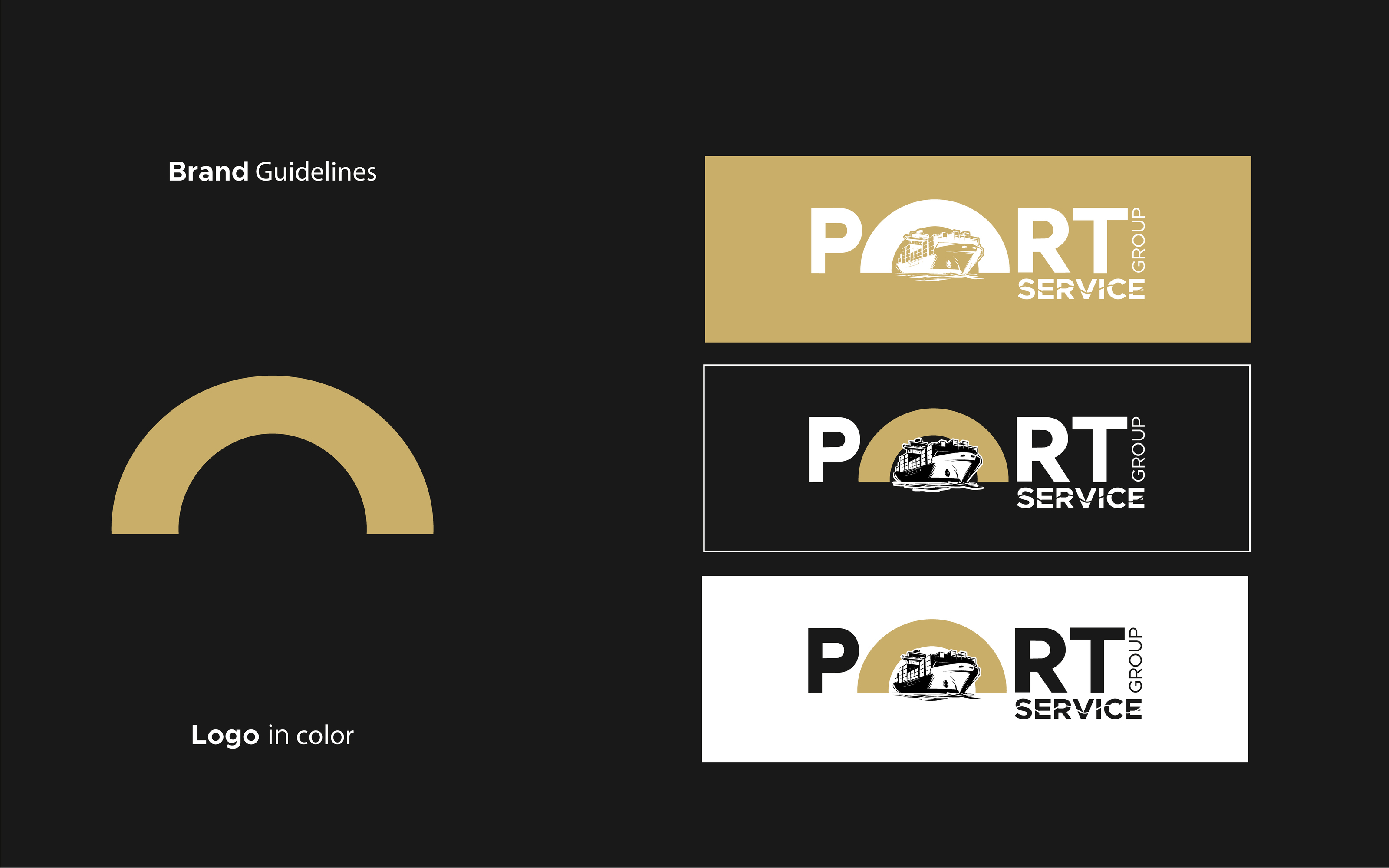 Логотип Port Service Group — Изображение №5 — Брендинг на Dprofile