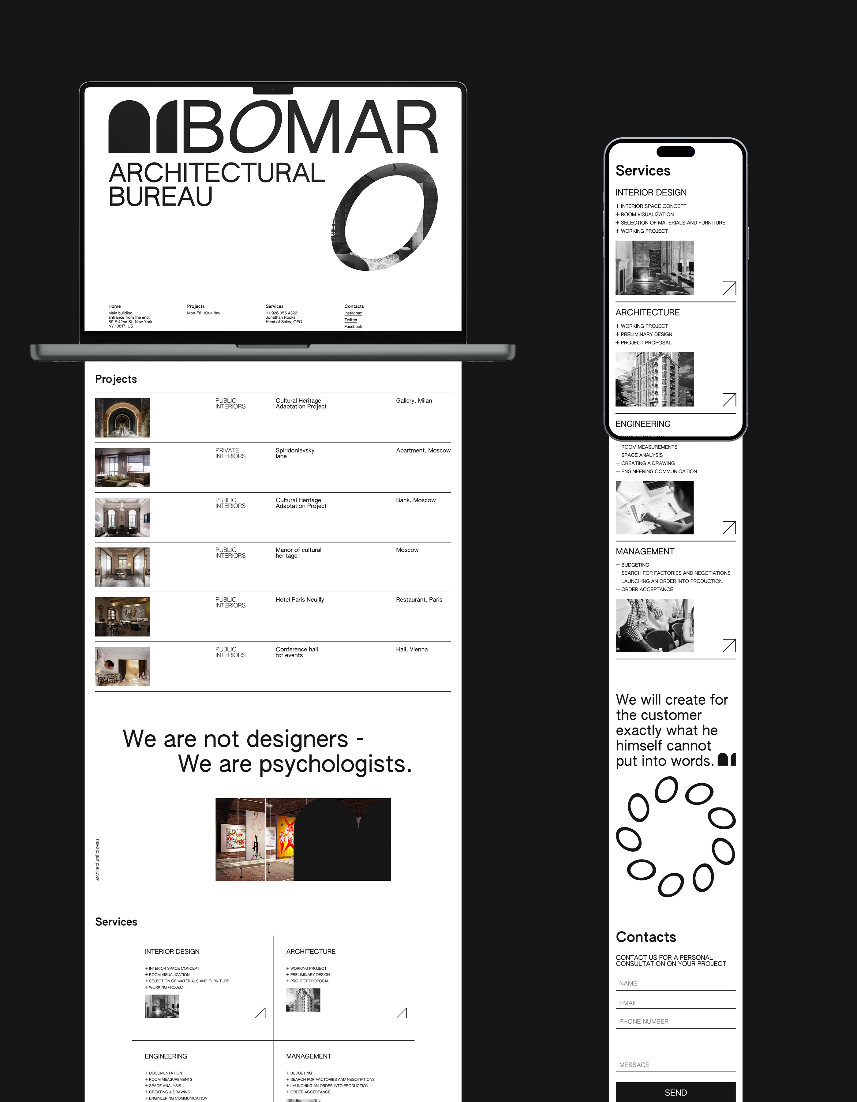 BOMAR — Bureau of Architecture — Изображение №2 — Интерфейсы, Брендинг на Dprofile