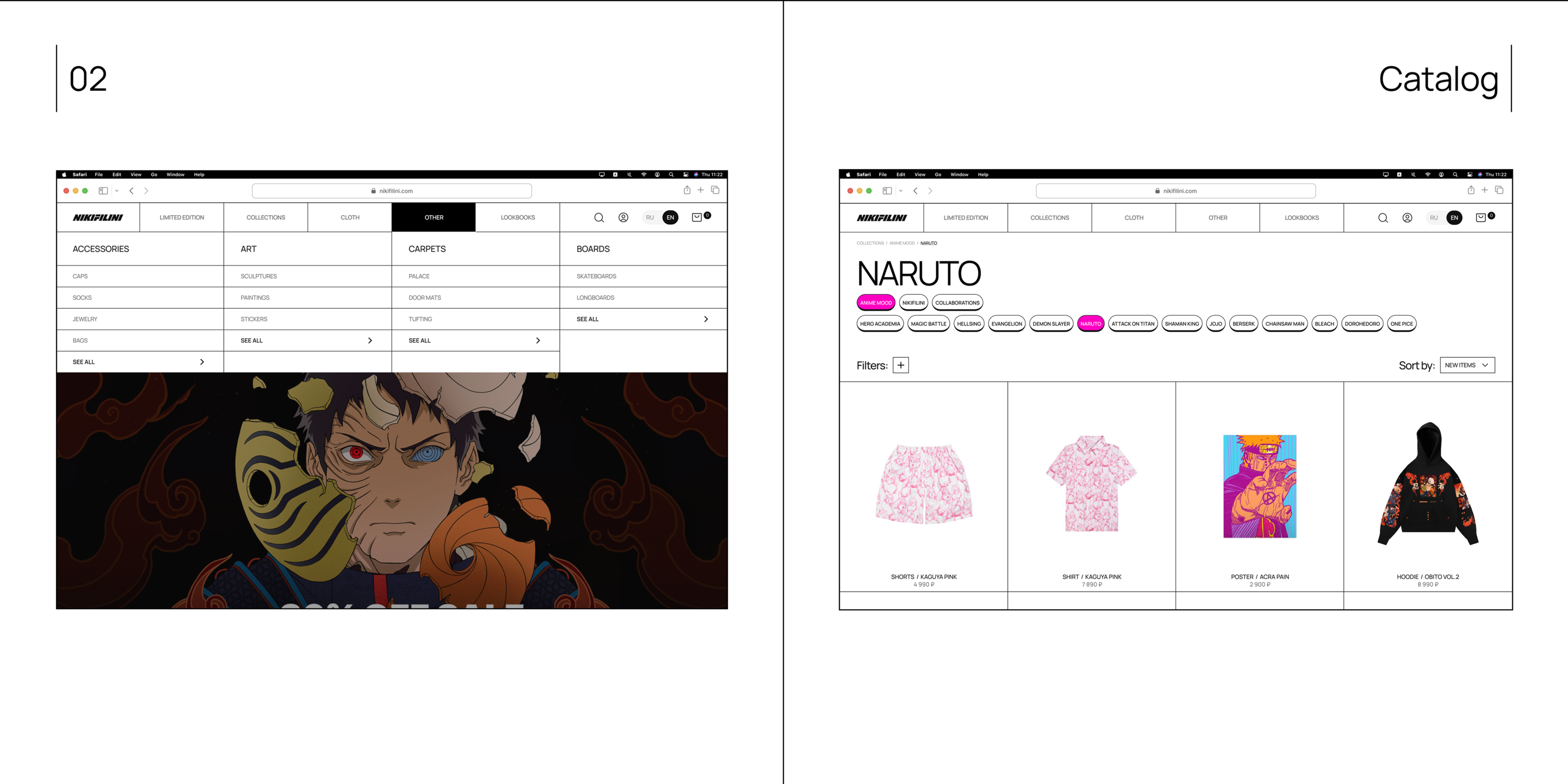 NIKIFILINI / anime e-commerce — Изображение №7 — Интерфейсы на Dprofile