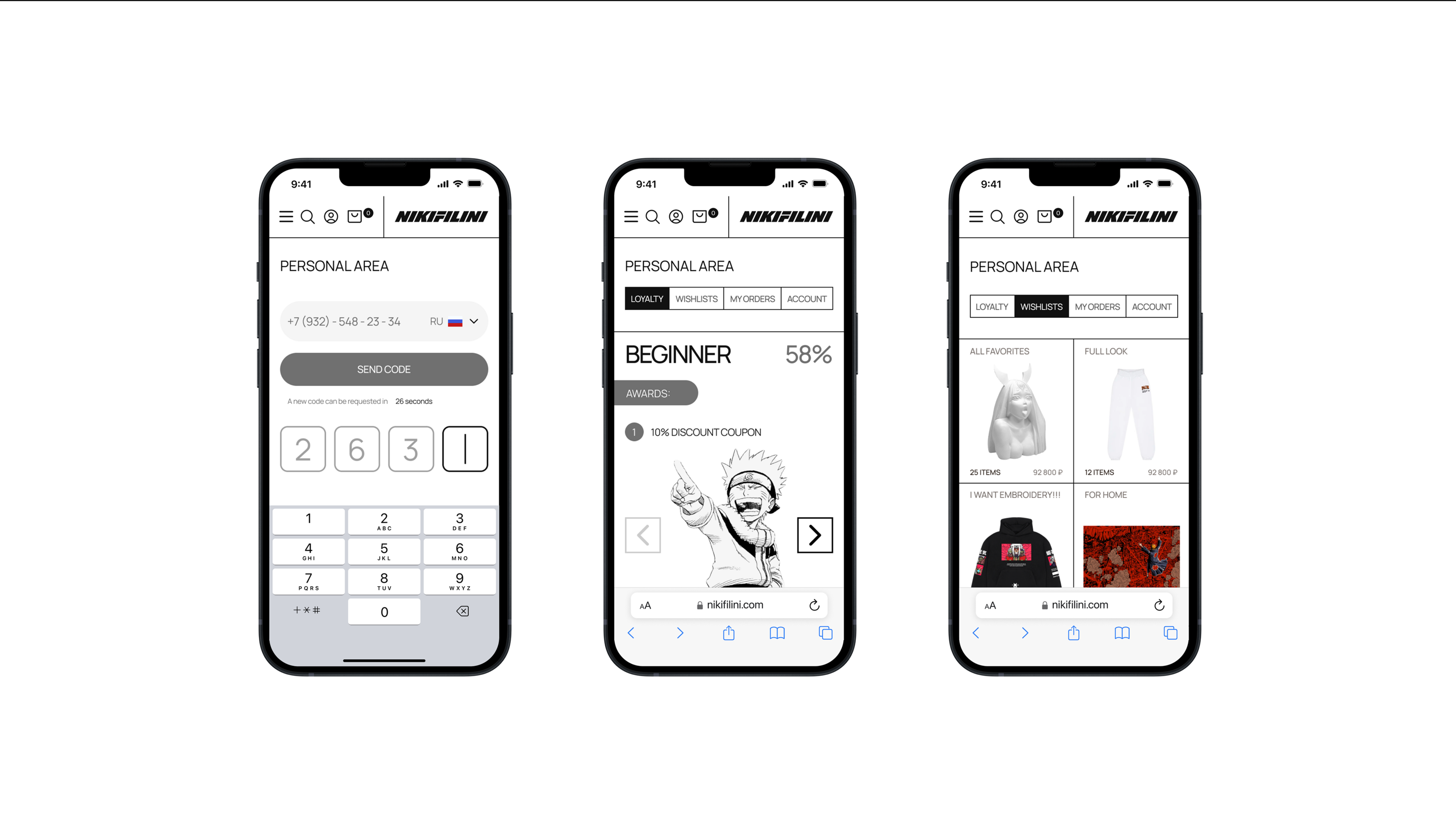 NIKIFILINI / anime e-commerce — Изображение №12 — Интерфейсы на Dprofile