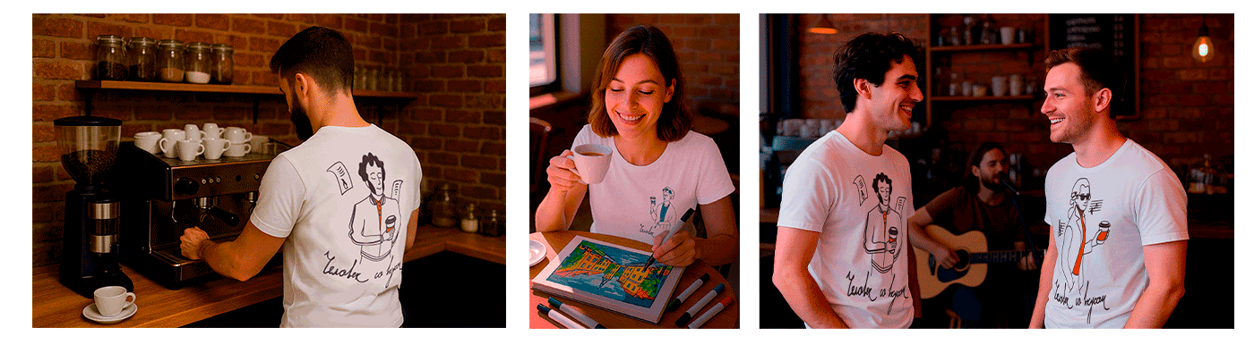 Иллюстрации для мерча сети кофеен — Изображение №1 — Брендинг, Иллюстрация на Dprofile