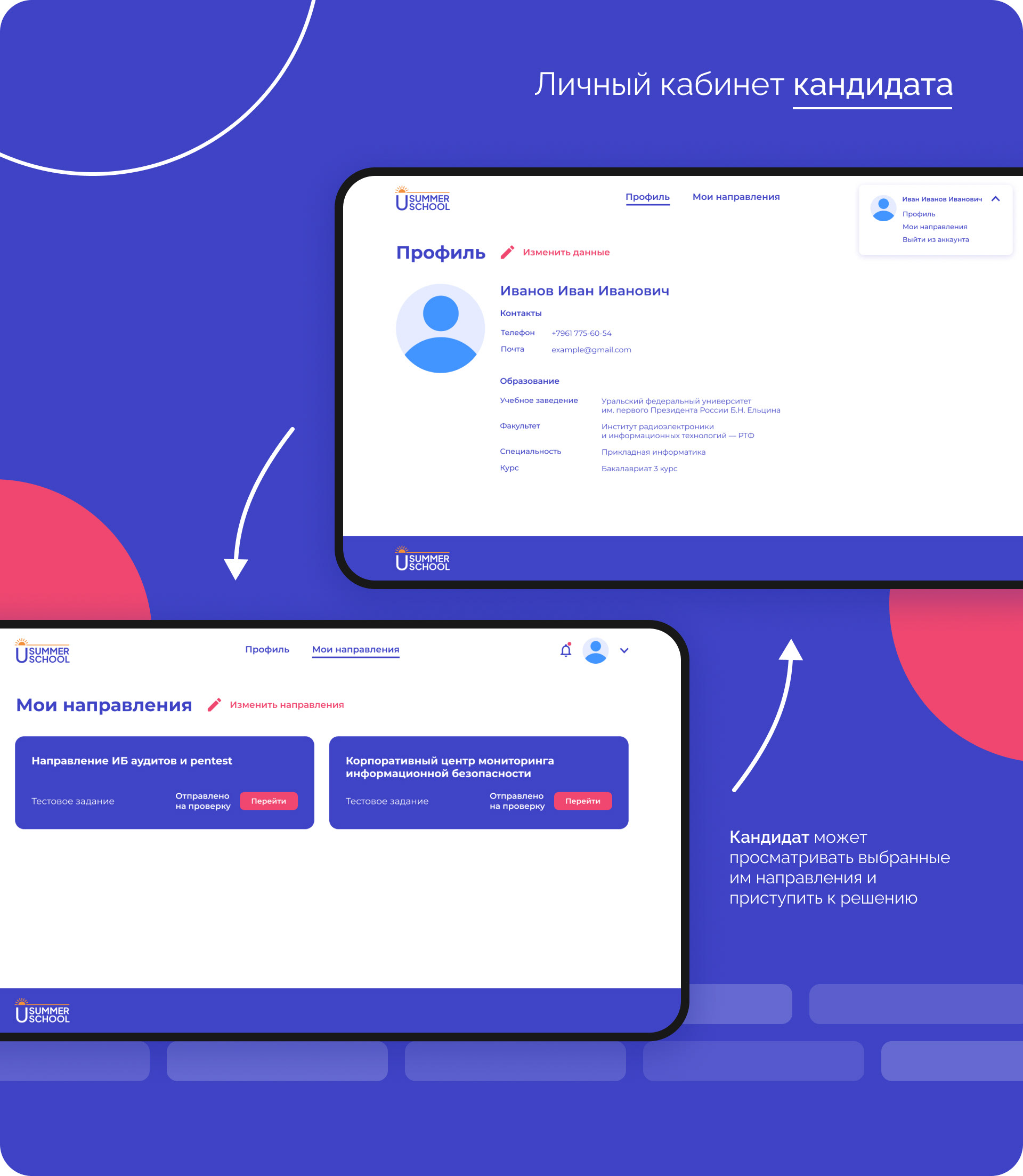 U SUMMER SCHOOL — Изображение №6 — Брендинг, Интерфейсы на Dprofile
