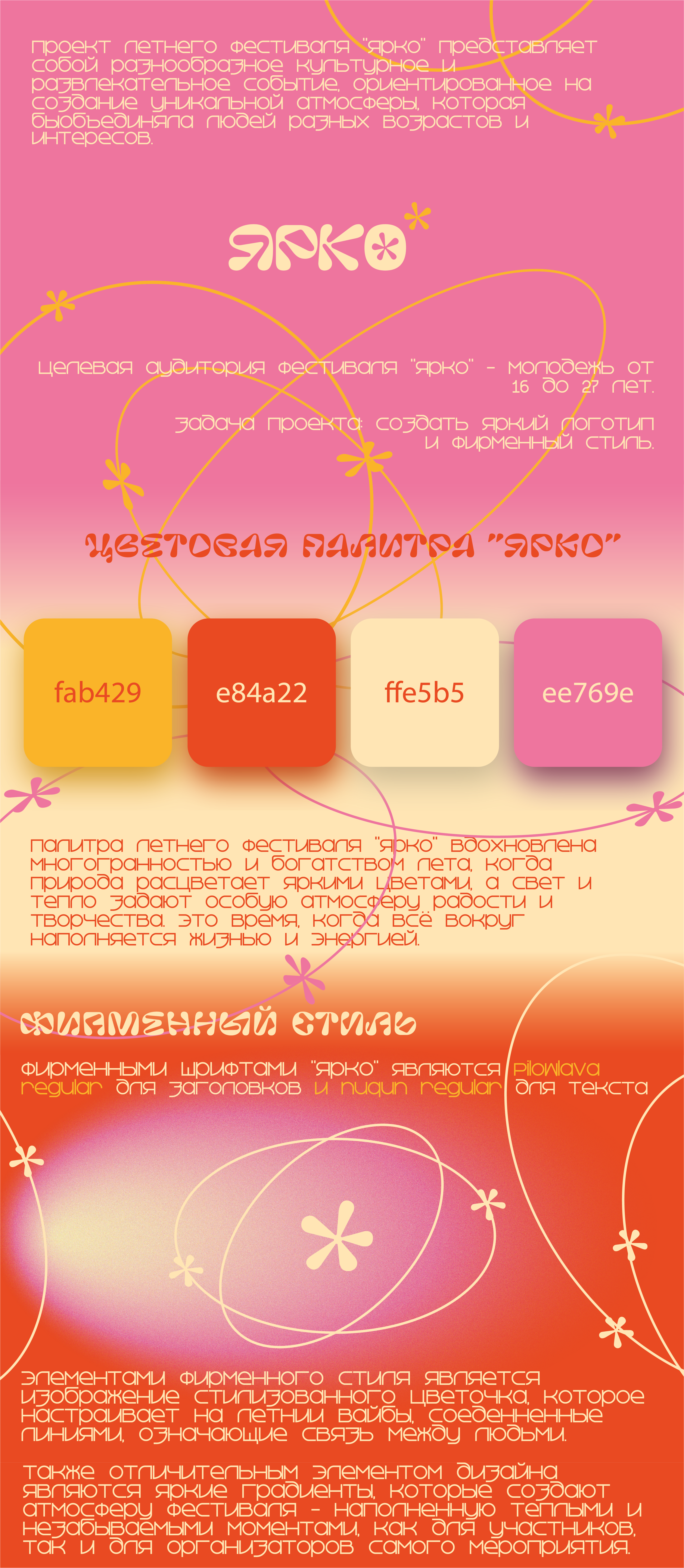 Брендирование летнего фестиваля "Ярко" — Изображение №1 — Брендинг на Dprofile