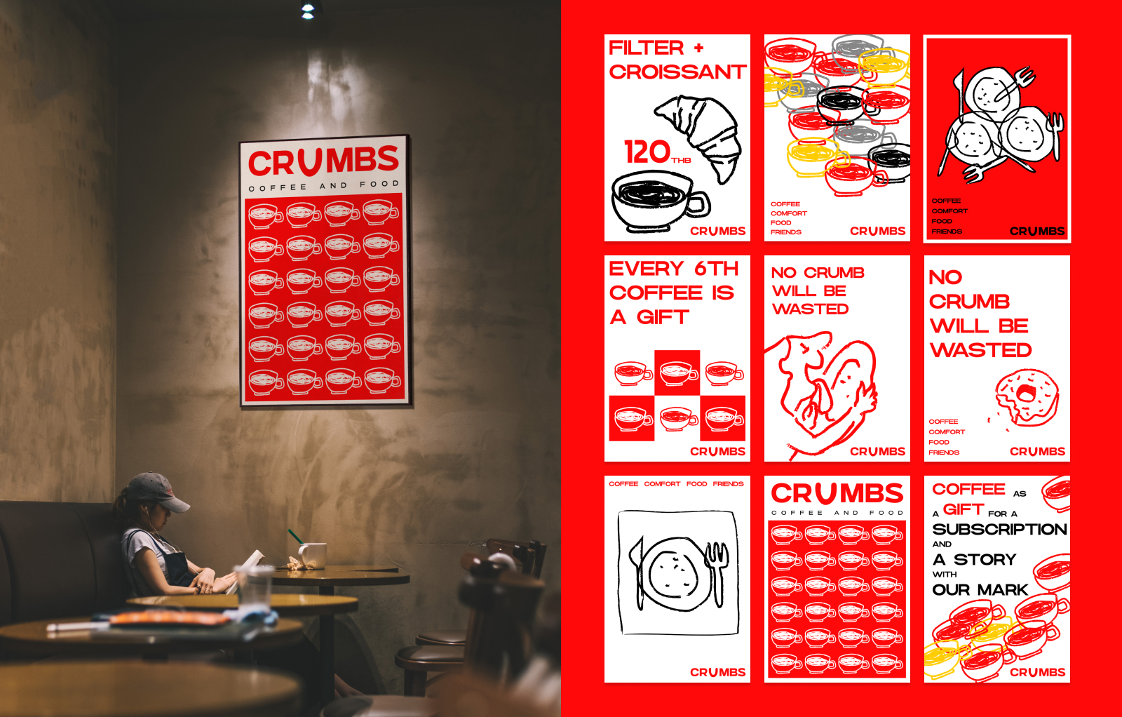 Фирменный стиль для  кофейни CRUMBS — Изображение №12 — Брендинг на Dprofile