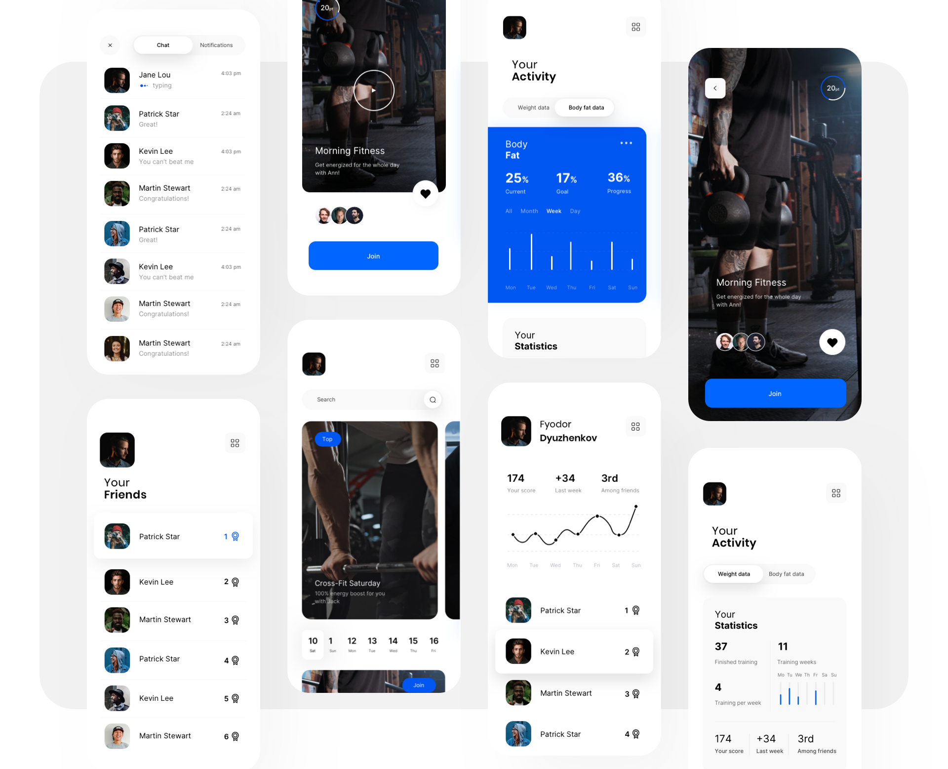 Фитнес-приложение "Como" — Интерфейсы на Dprofile