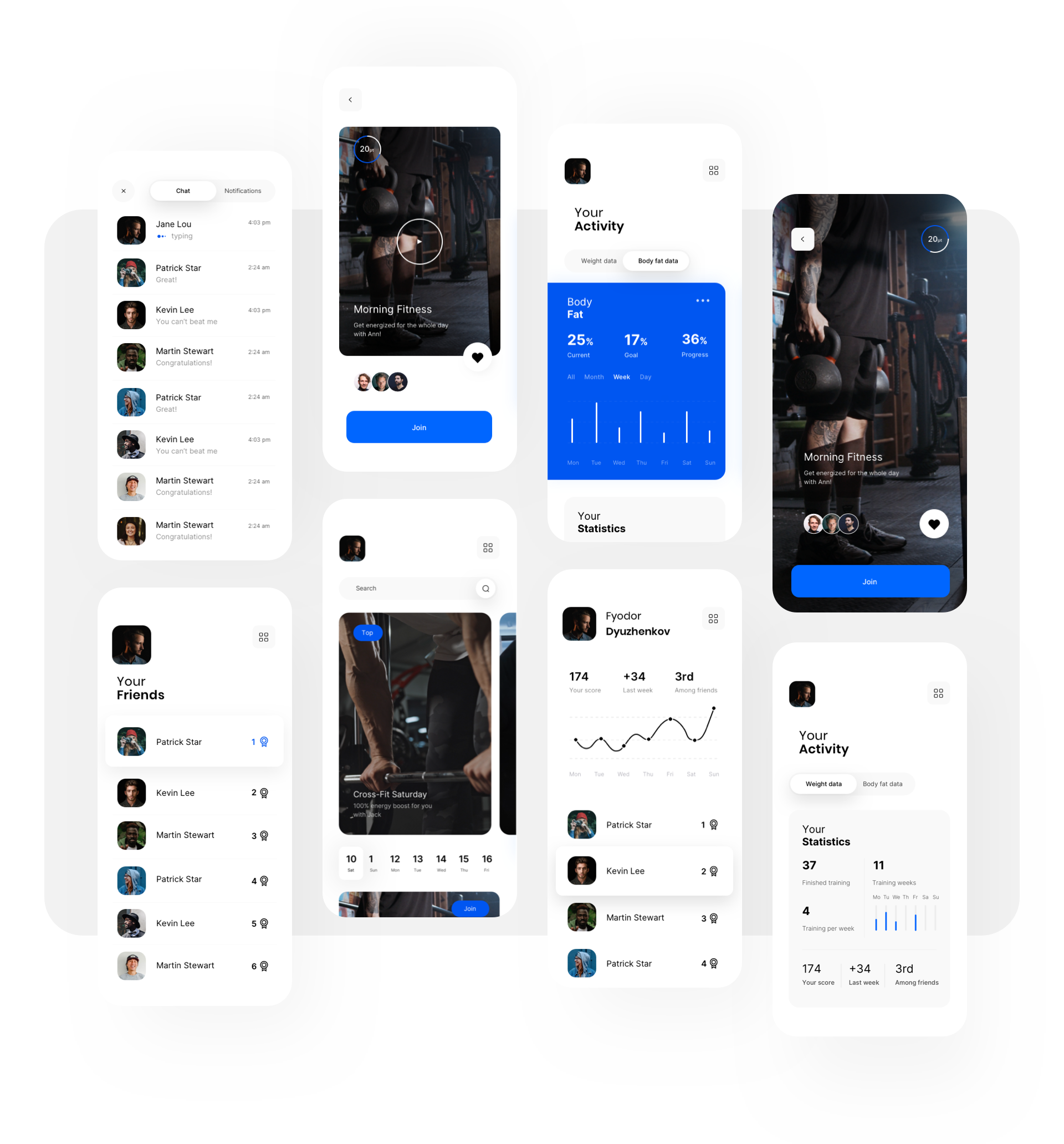 Фитнес-приложение "Como" — Изображение №13 — Интерфейсы на Dprofile