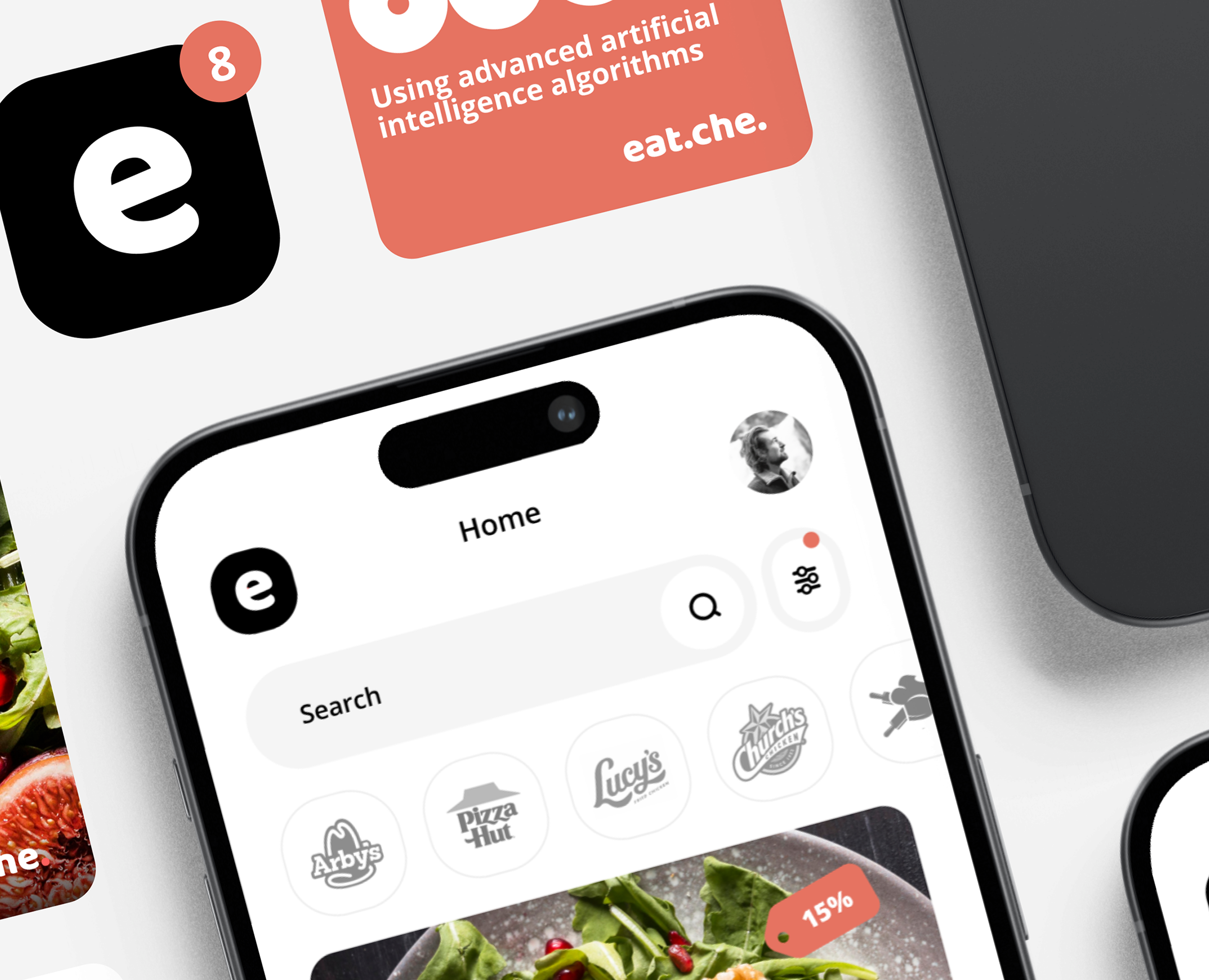 Мобильное приложение для "eat.che" — Интерфейсы на Dprofile