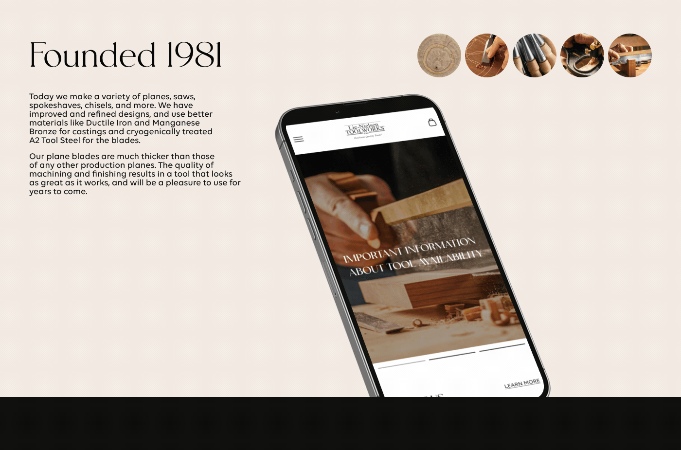 Lie-Nielsen Toolworks | E-commerce redesign — Изображение №8 — Интерфейсы на Dprofile