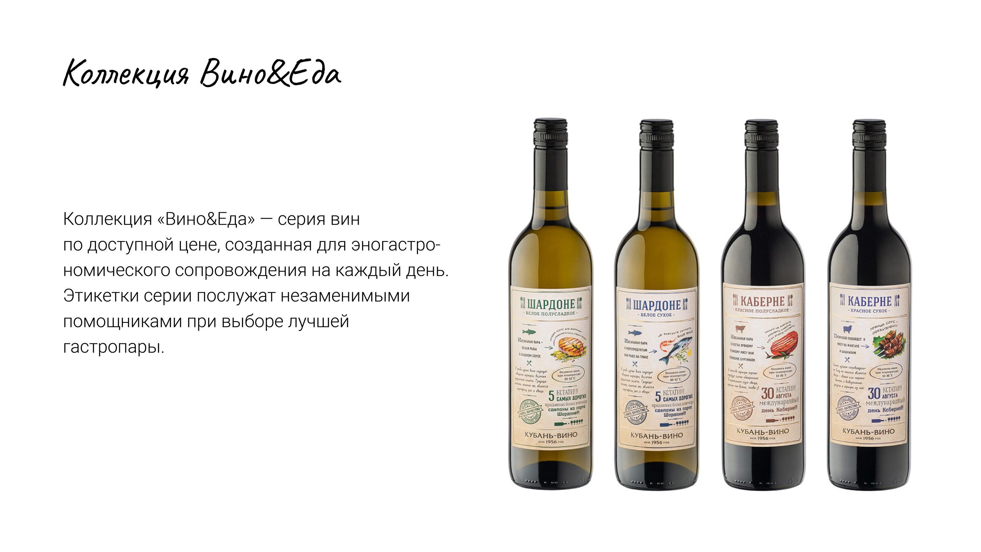 Редизайн упаковки вин «Вино&Еда» компании Кубань-Вино — Изображение №2 — Брендинг на Dprofile