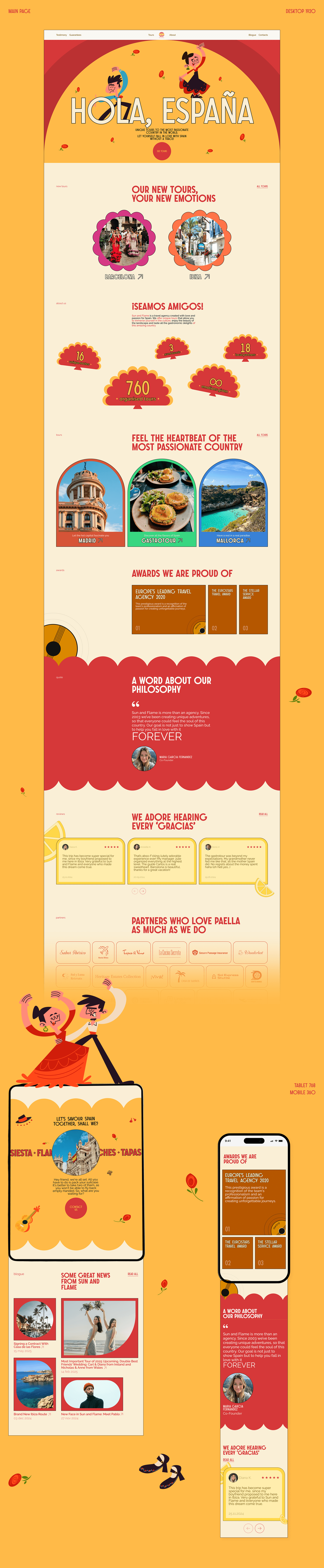 "Sun and Flame" Travel Agency | Corporate Website — Изображение №3 — Интерфейсы, Брендинг на Dprofile
