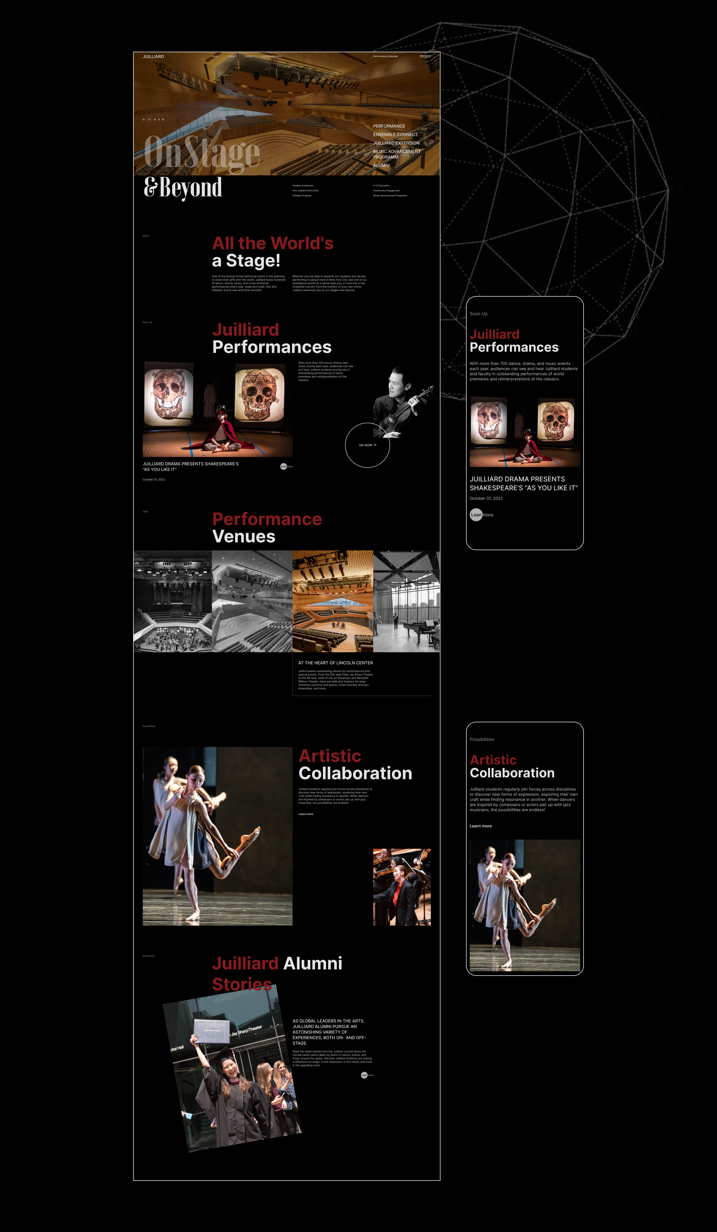 Juilliard | Redesign education — Изображение №10 — Интерфейсы на Dprofile