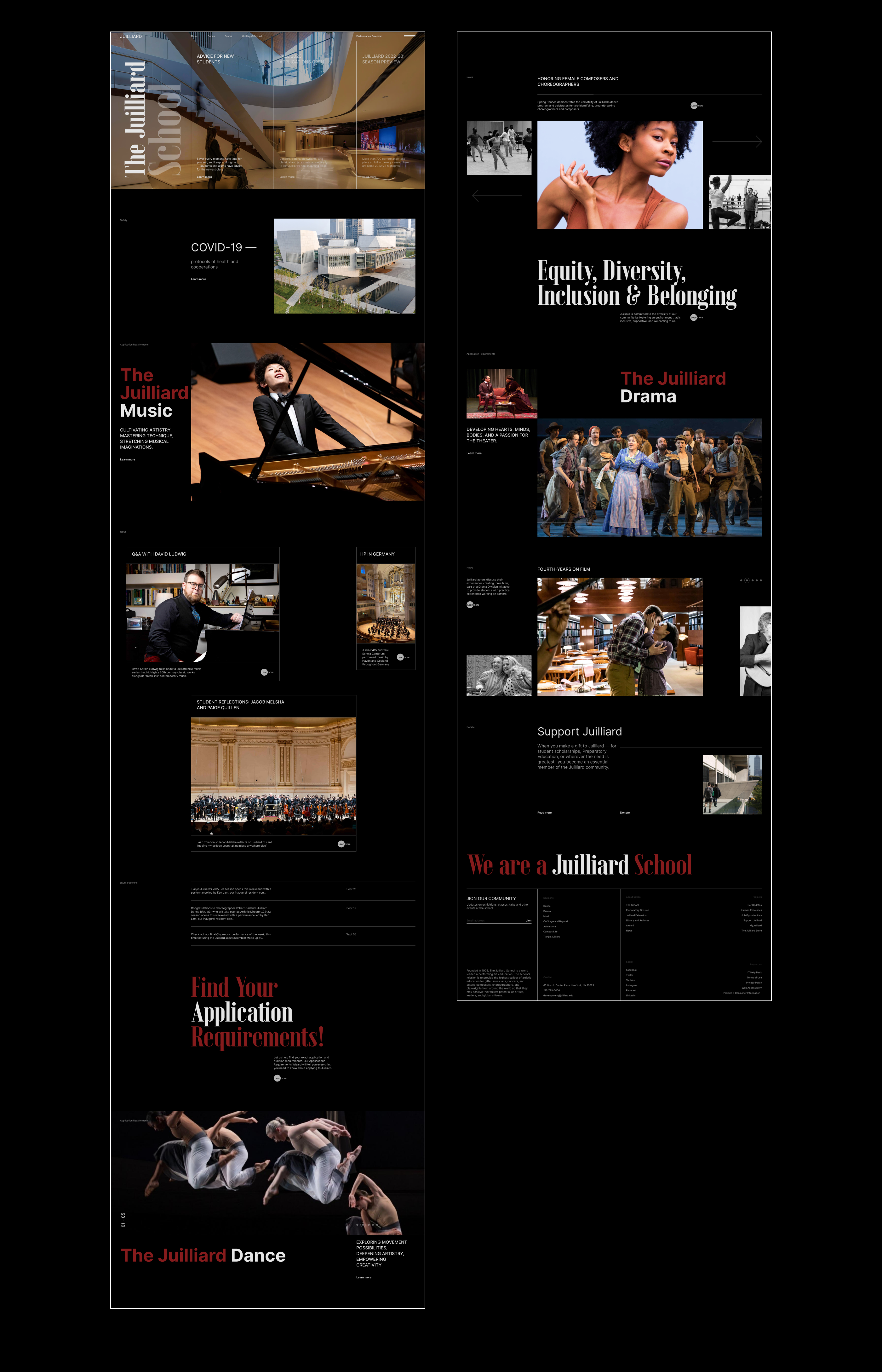Juilliard | Redesign education — Изображение №2 — Интерфейсы на Dprofile