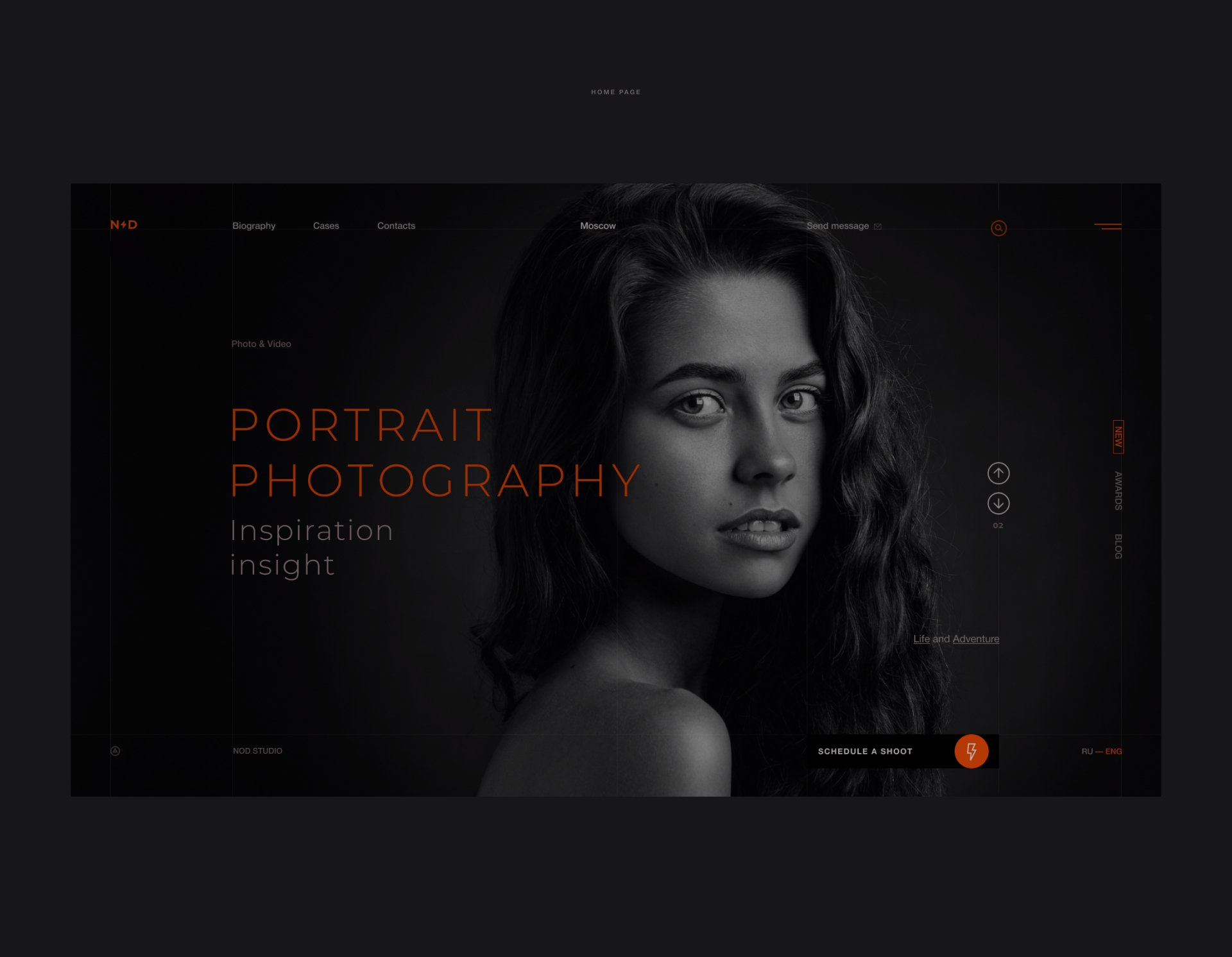 NOD photographic agency — Изображение №3 — Интерфейсы, Брендинг на Dprofile