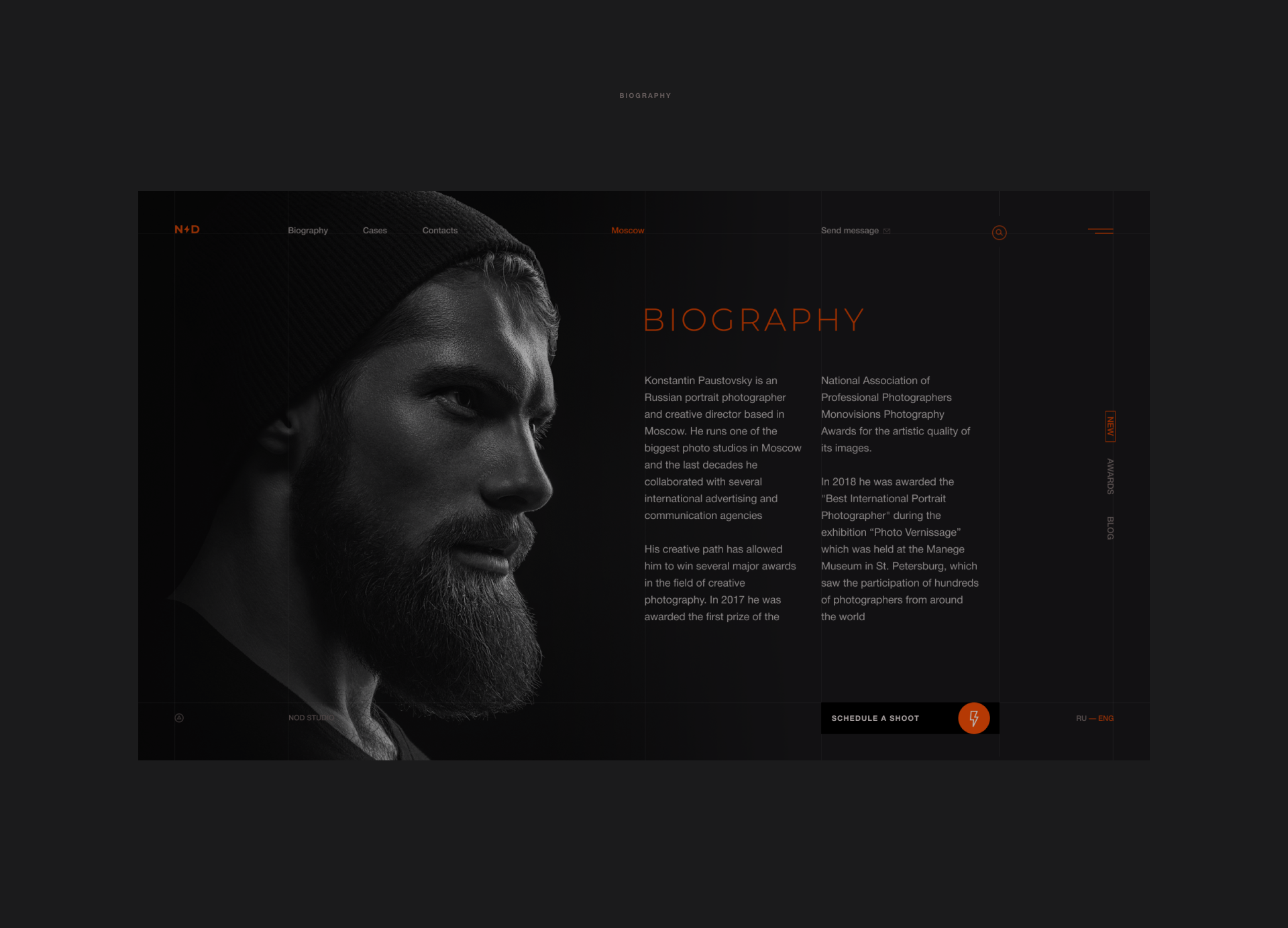 NOD photographic agency — Изображение №6 — Интерфейсы, Брендинг на Dprofile