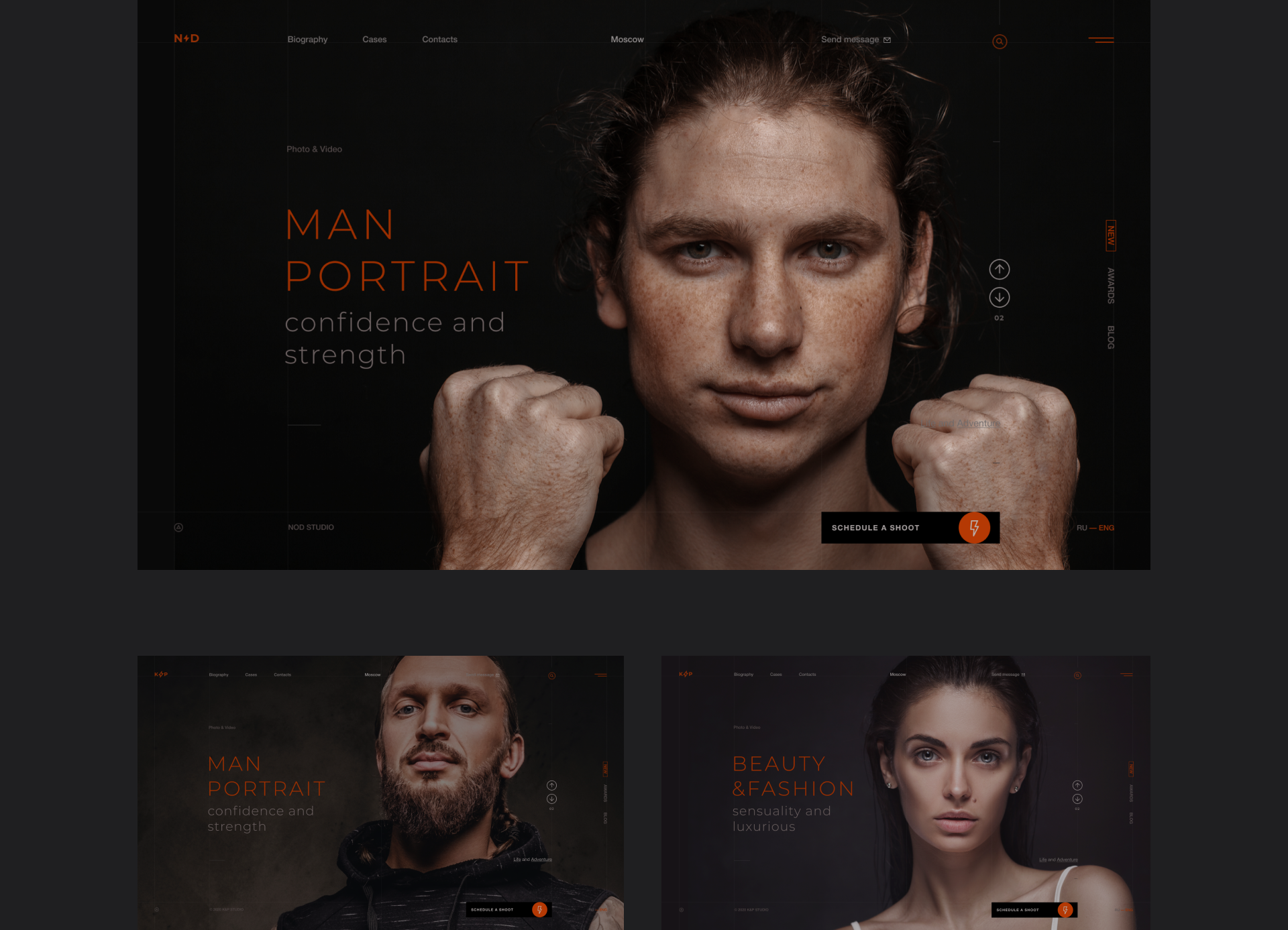 NOD photographic agency — Изображение №4 — Интерфейсы, Брендинг на Dprofile
