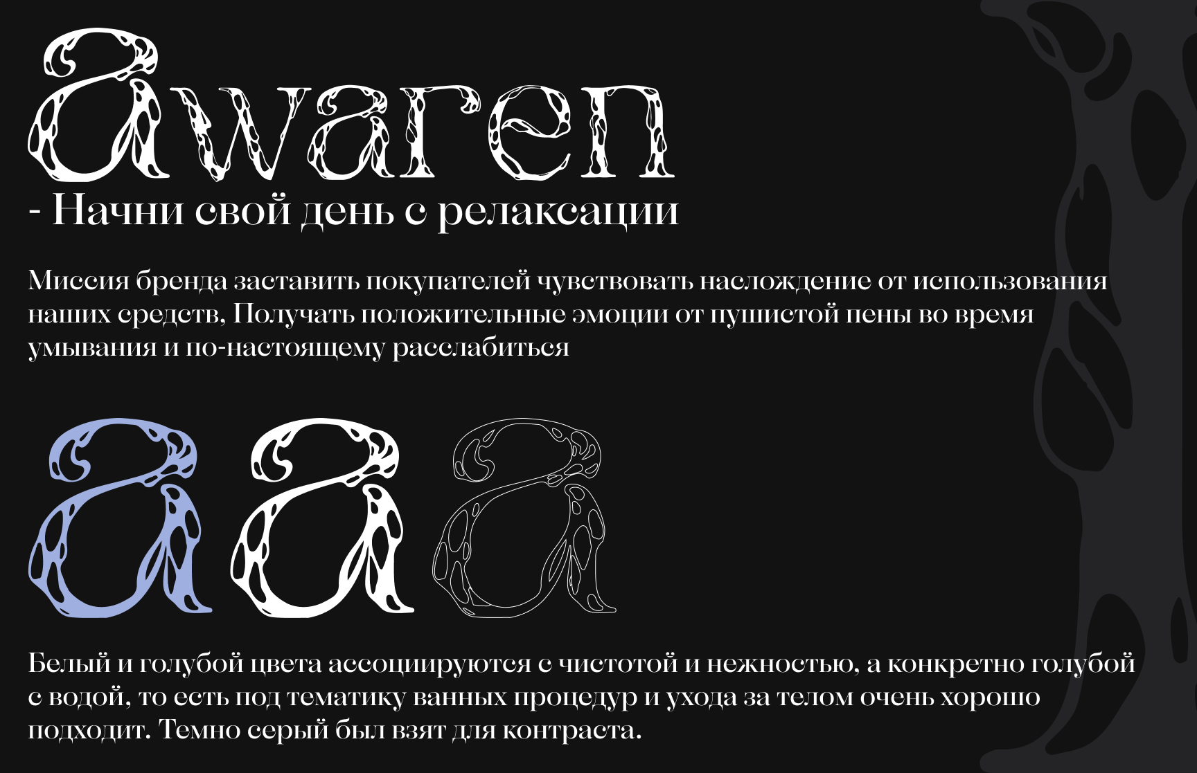 Брендбук бренда уходовой косметики Awaren — Изображение №3 — Брендинг на Dprofile