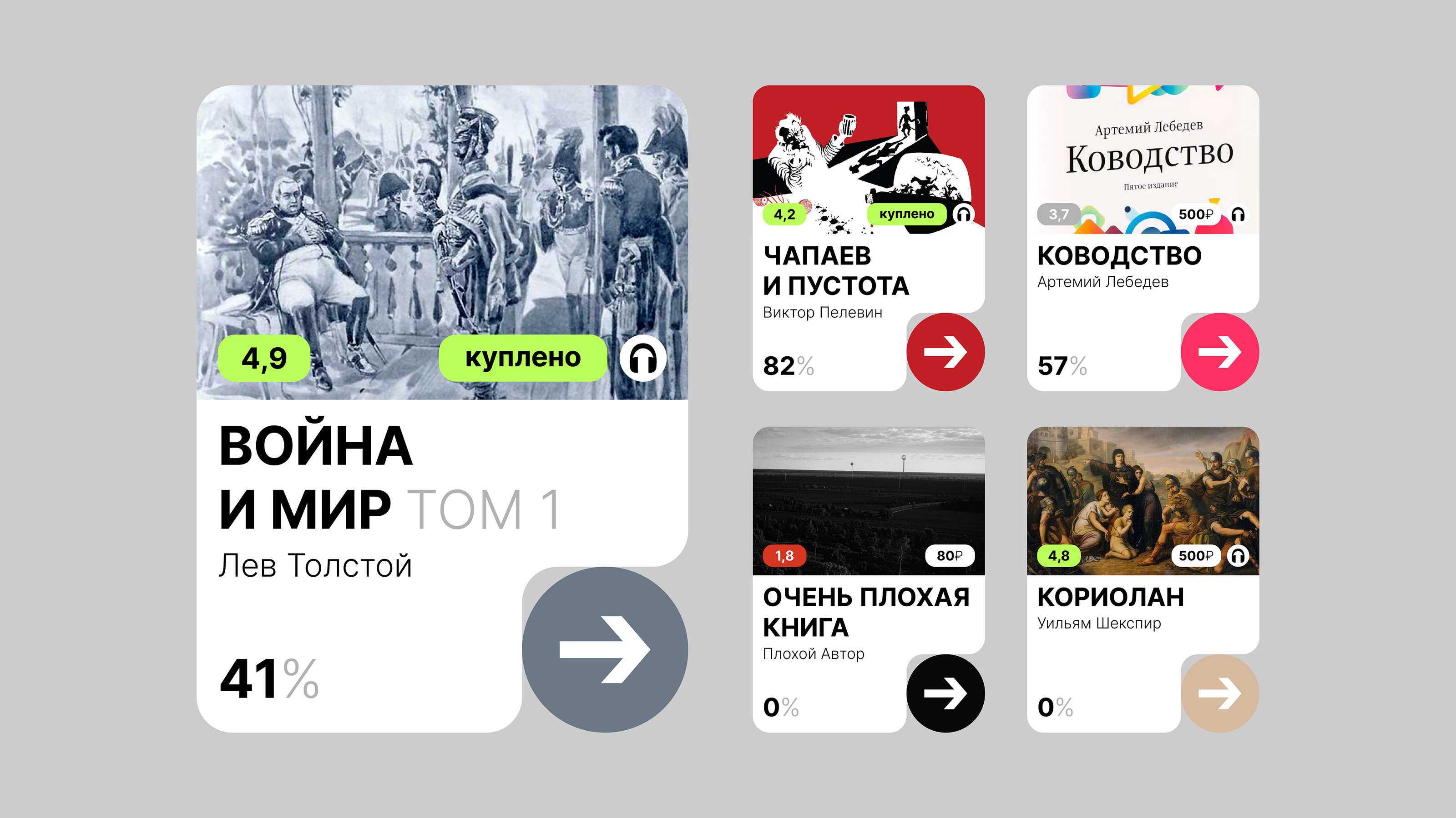 БУКШОП редизайн — Изображение №5 — Интерфейсы, Брендинг на Dprofile