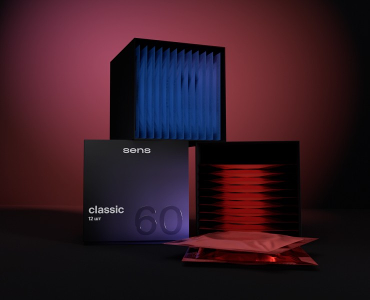 Брендинг и упаковка презервативов sens — Брендинг, 3D на Dprofile