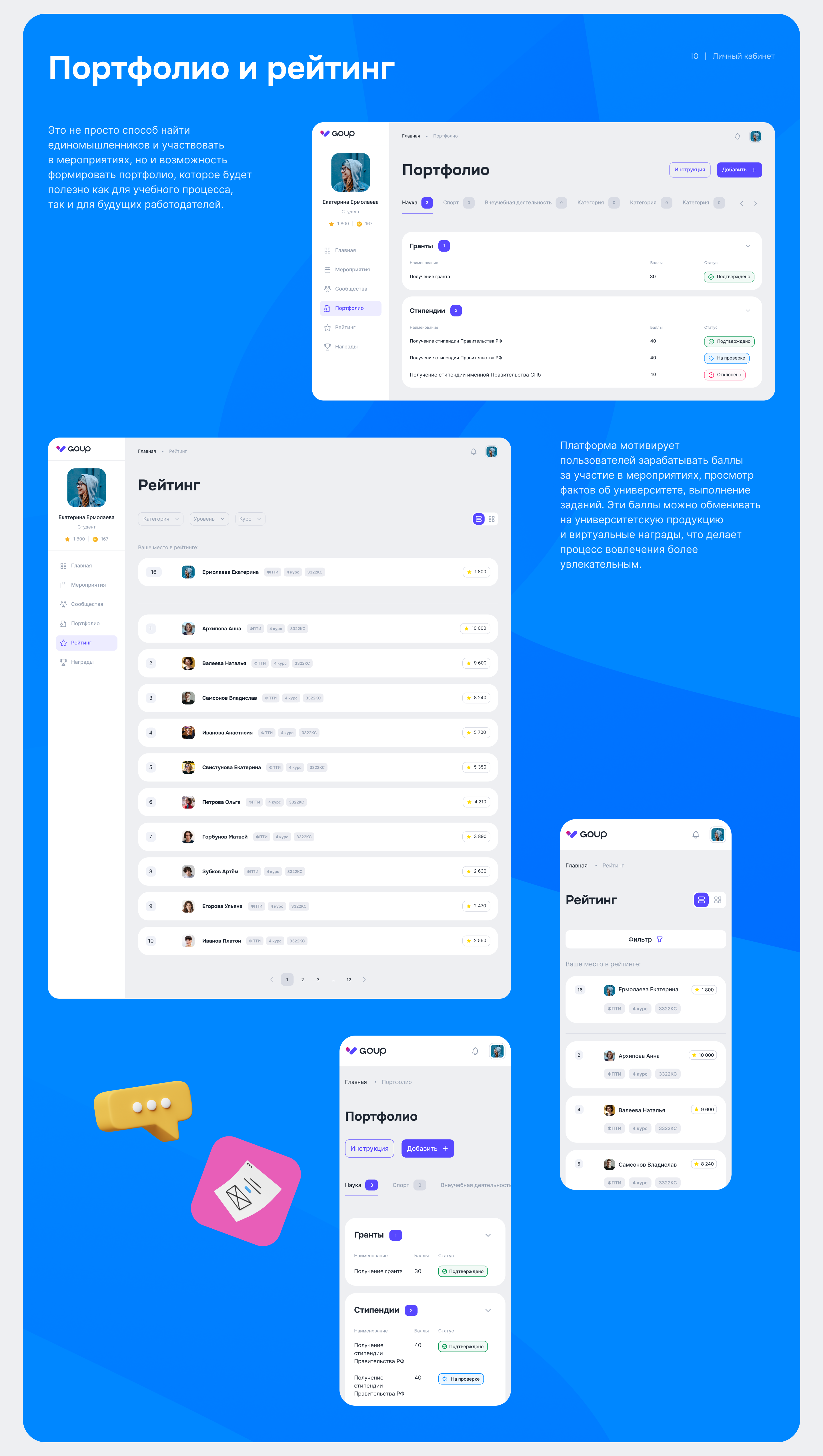 Платформа GoUp — Изображение №14 — Интерфейсы, Брендинг на Dprofile