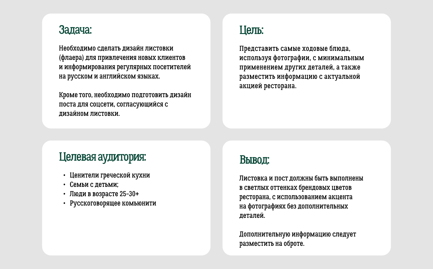 Рекламные материалы для греческого ресторана — Изображение №2 — Интерфейсы, Графика на Dprofile