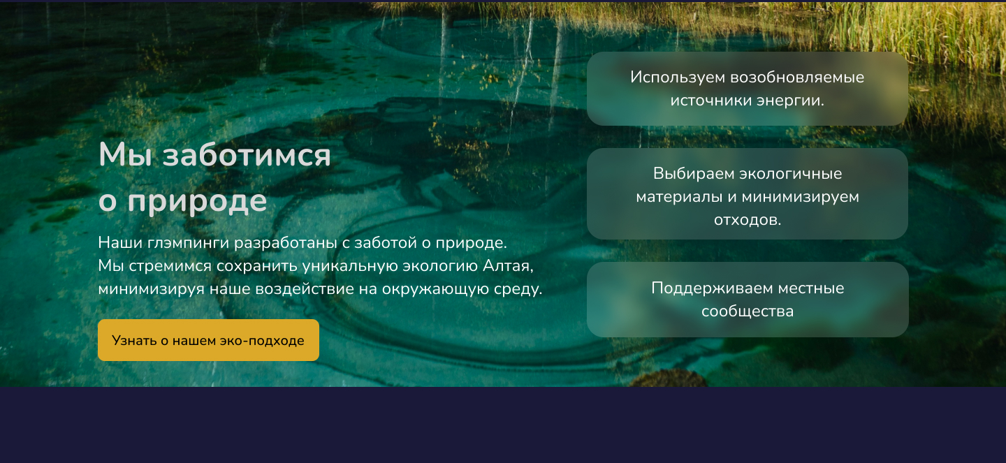 Дизайн лендинга | Altai terra — Изображение №8 — Интерфейсы на Dprofile