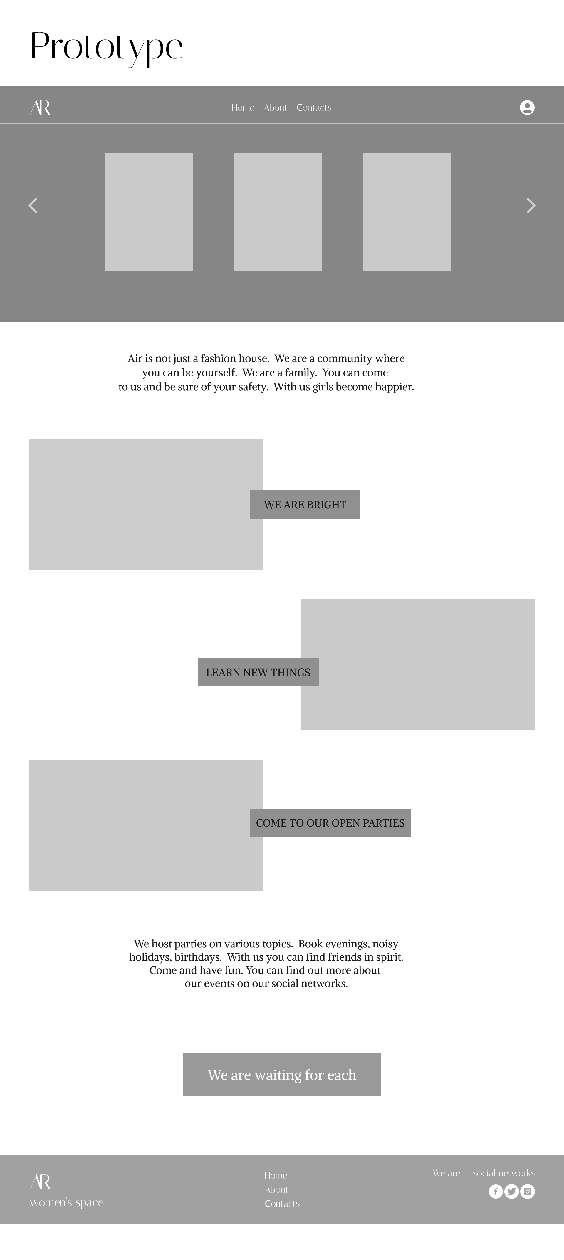 Air women's space лендинг для женского сообщества — Изображение №3 — Интерфейсы на Dprofile