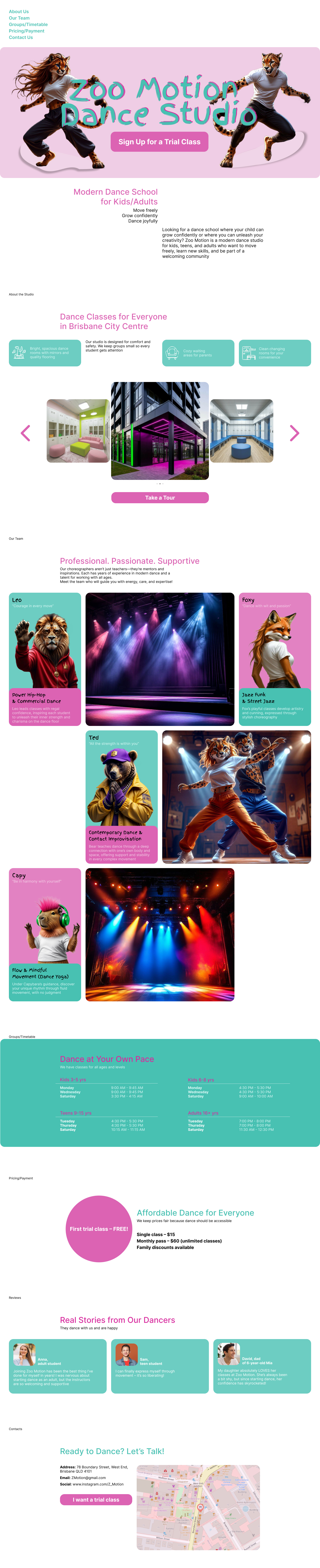 ZM Dance Studio — Изображение №2 — Интерфейсы, Брендинг на Dprofile