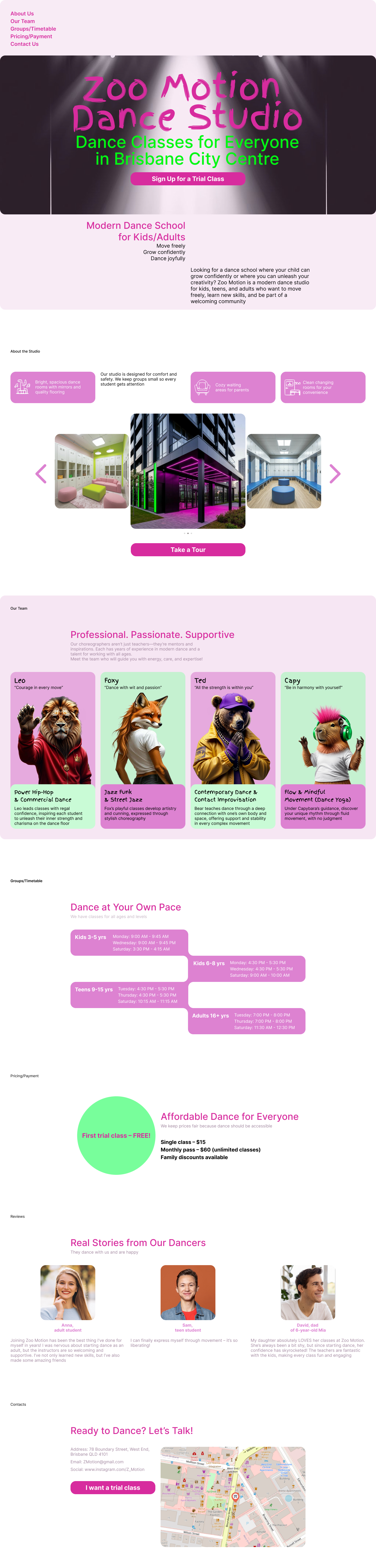 ZM Dance Studio — Изображение №3 — Интерфейсы, Брендинг на Dprofile