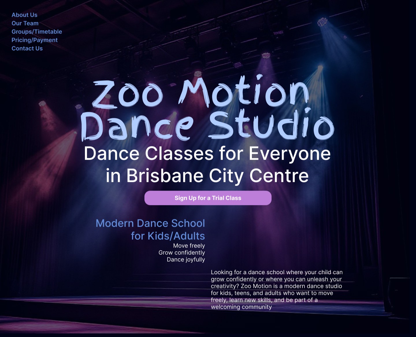 ZM Dance Studio — Интерфейсы, Брендинг на Dprofile
