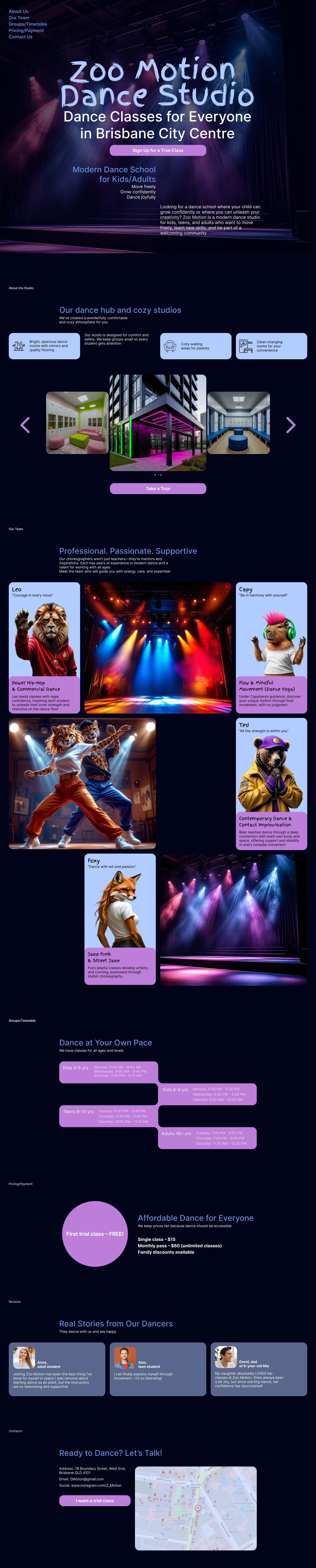 ZM Dance Studio — Изображение №1 — Интерфейсы, Брендинг на Dprofile