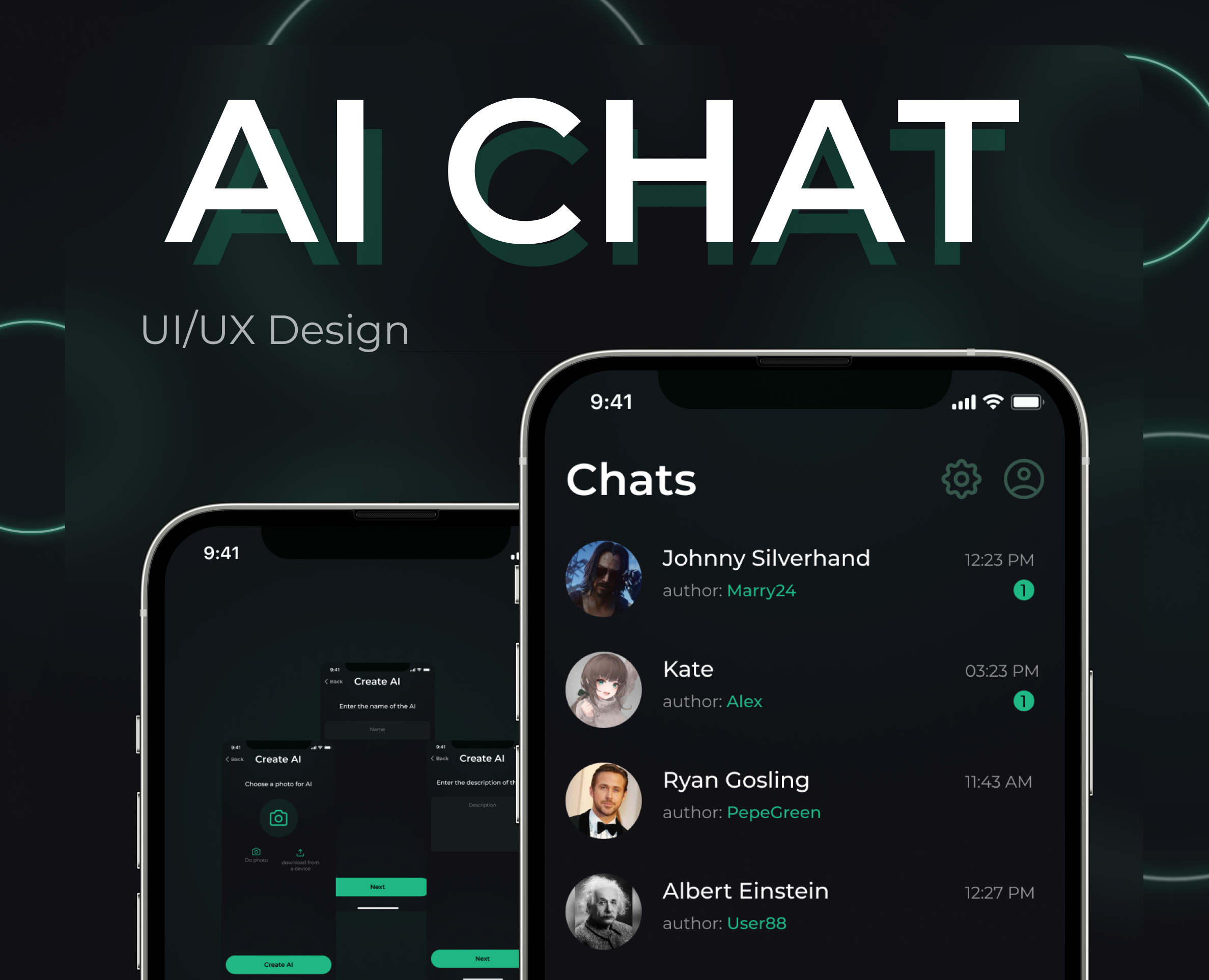 AI CHAT UI/UX — Интерфейсы на Dprofile