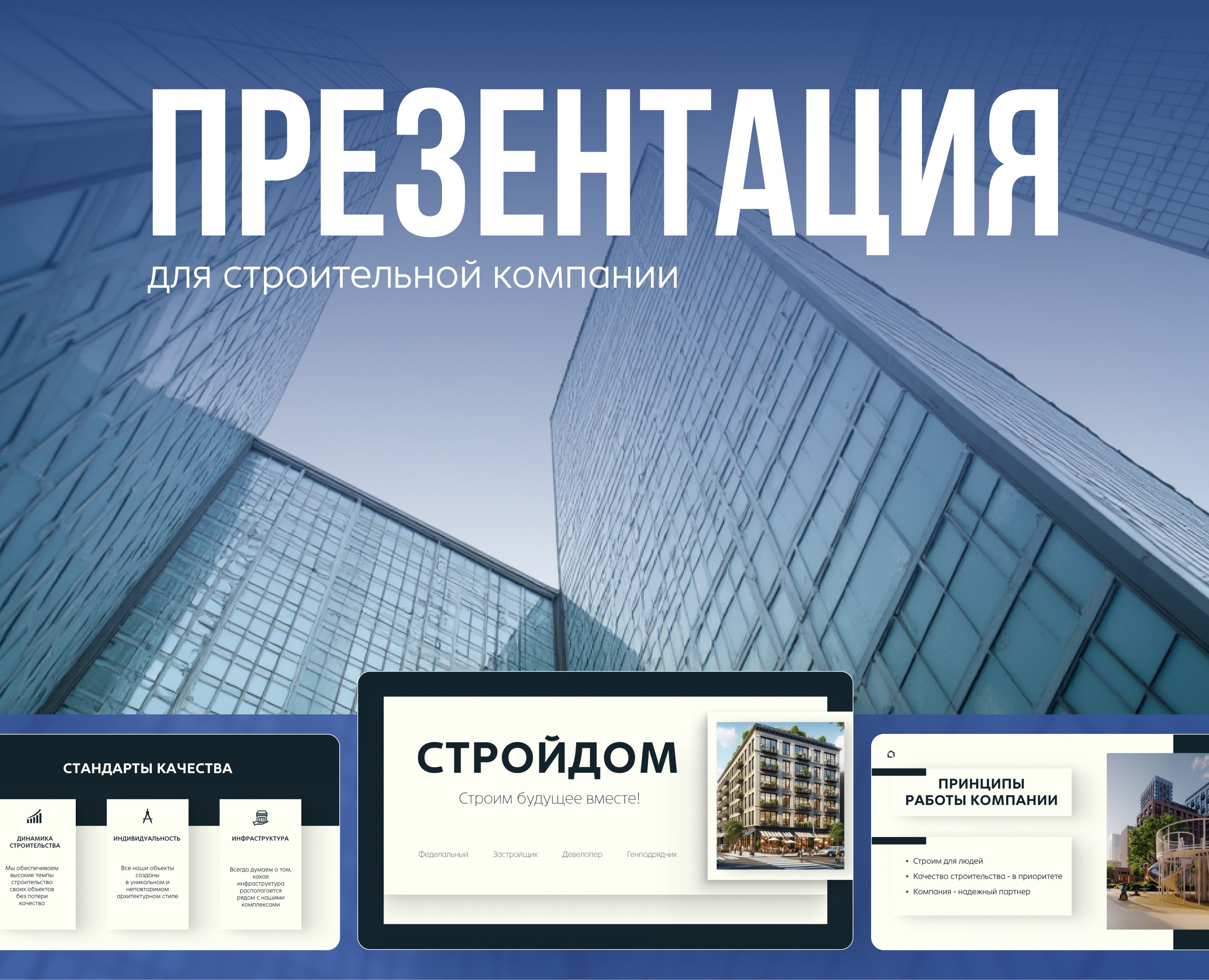 Презентация для строительной компании — Интерфейсы, Маркетинг на Dprofile
