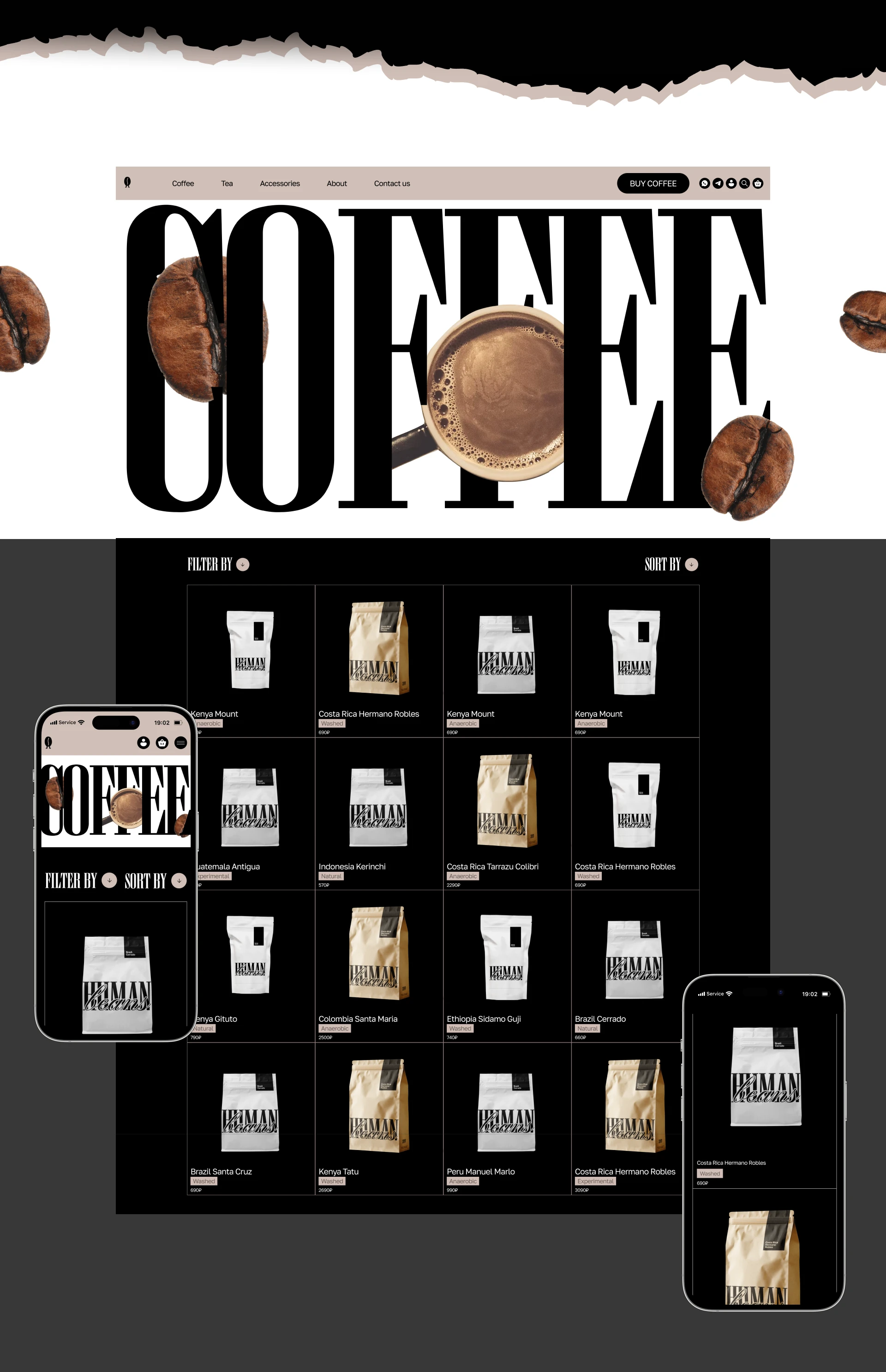 Coffee Shop | E-Commerce — Изображение №6 — Интерфейсы, Брендинг на Dprofile