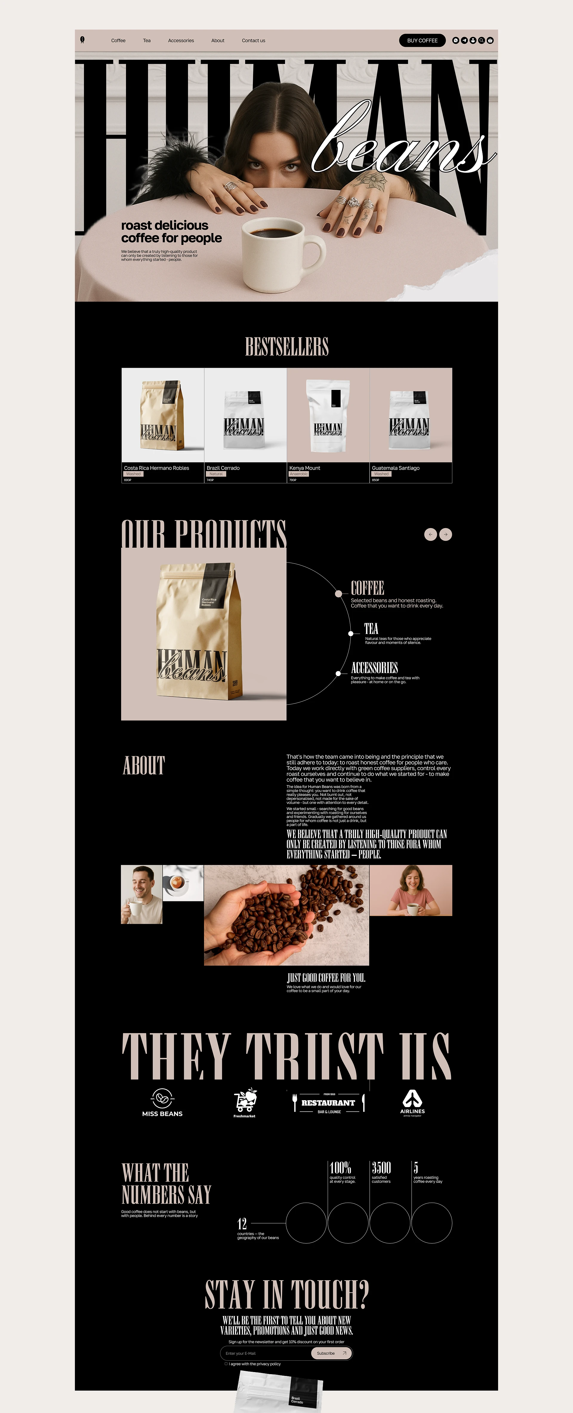 Coffee Shop | E-Commerce — Изображение №2 — Интерфейсы, Брендинг на Dprofile