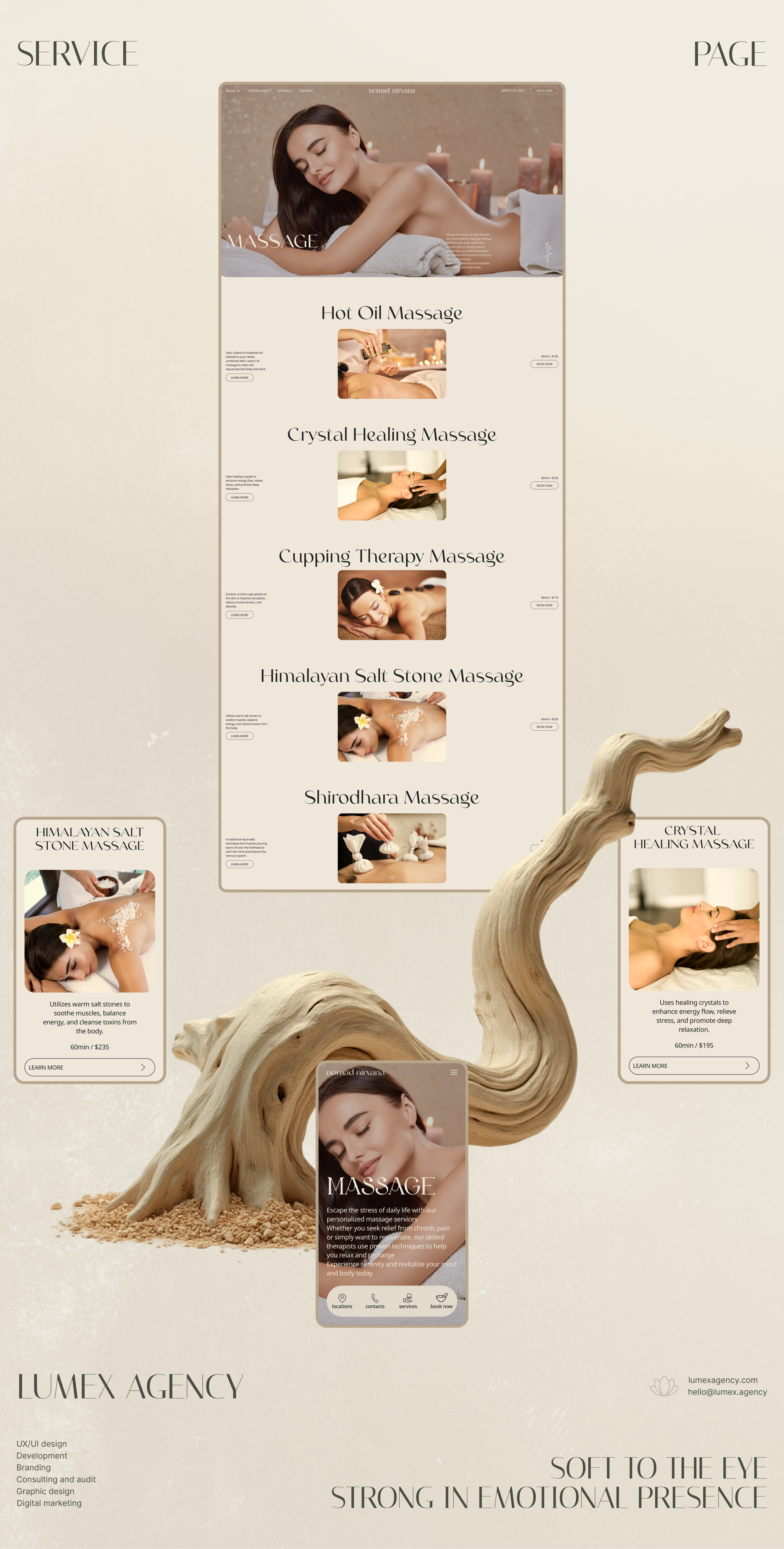 Wellness SPA | Salon | website design | UI/UX — Изображение №7 — Интерфейсы, Брендинг на Dprofile