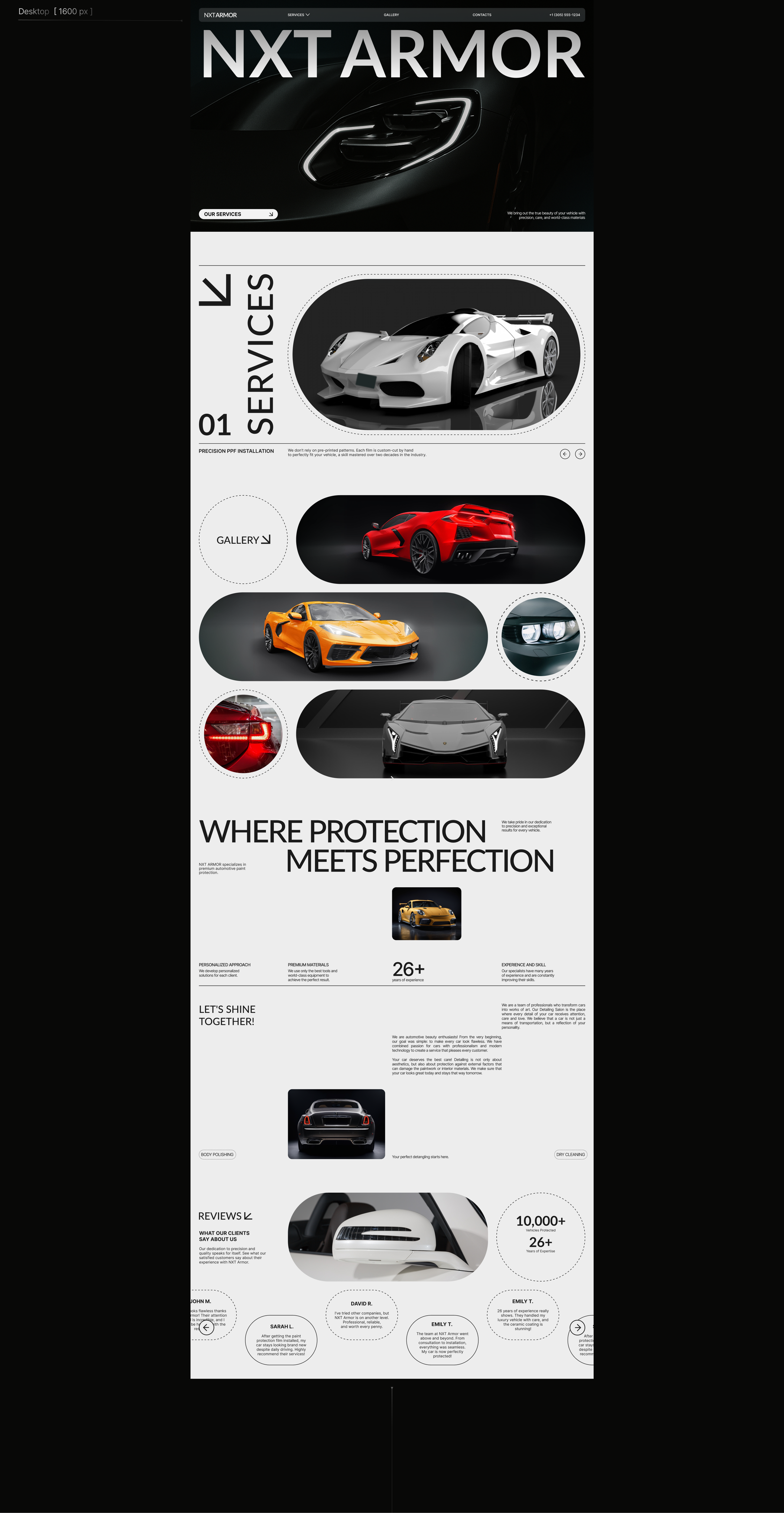 NXT Armor | Autoservice Website |Car Detailing — Изображение №7 — Интерфейсы, Брендинг на Dprofile