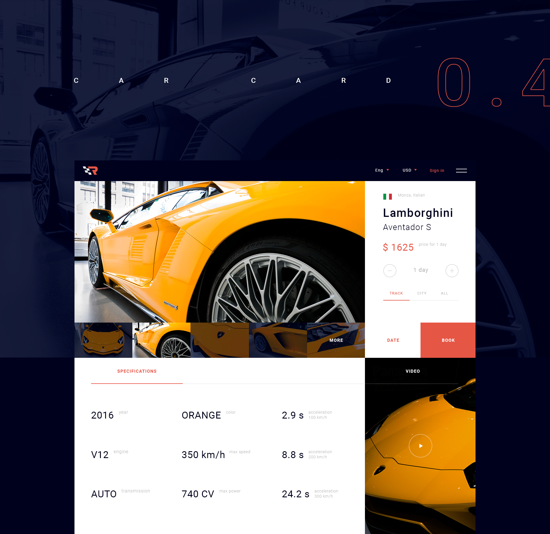 Rentarace — Изображение №4 — Интерфейсы на Dprofile