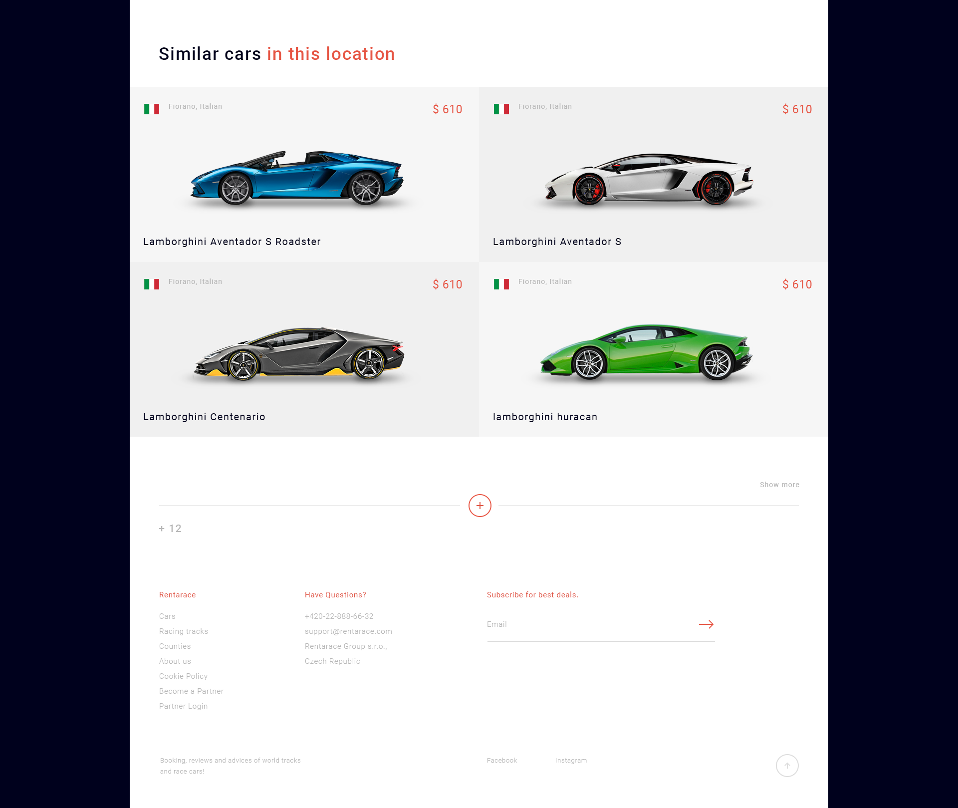 Rentarace — Изображение №5 — Интерфейсы на Dprofile