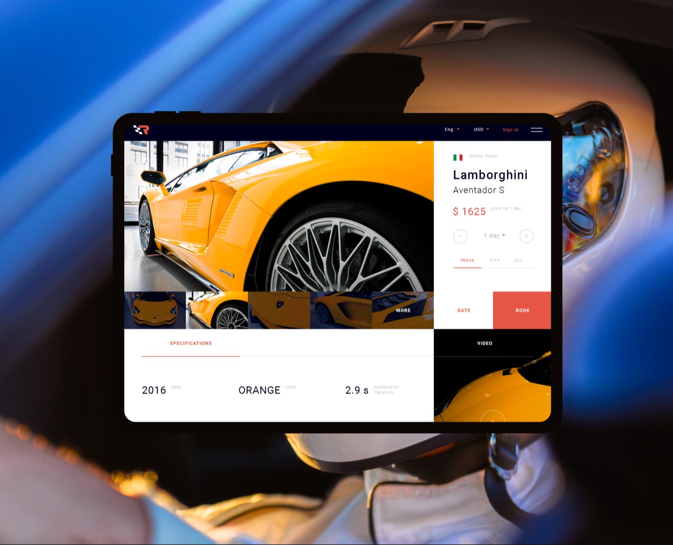 Rentarace — Интерфейсы на Dprofile