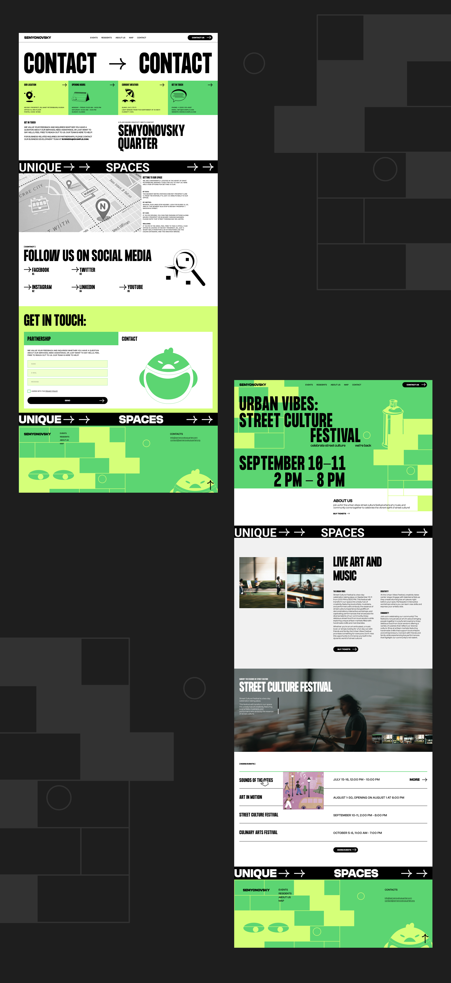 Corporate design | Semyonovsky Quarter, art space — Изображение №9 — Интерфейсы на Dprofile