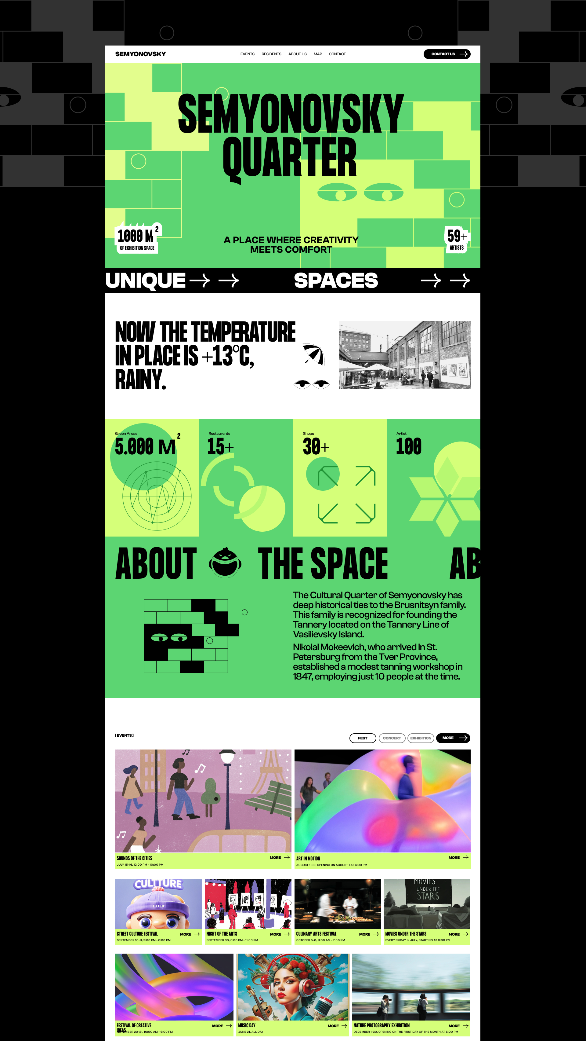 Corporate design | Semyonovsky Quarter, art space — Изображение №4 — Интерфейсы на Dprofile