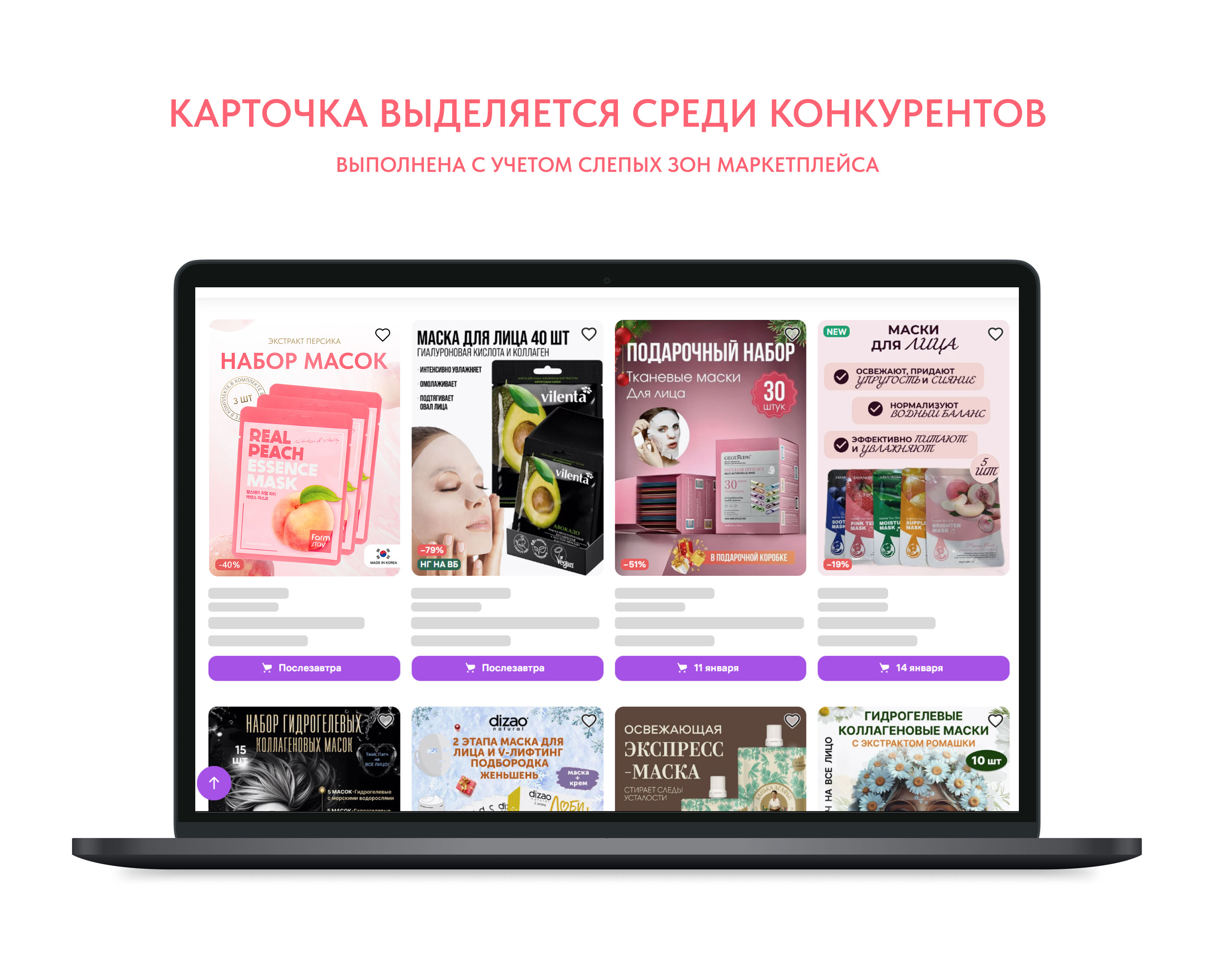 Инфографика. Карточка товара. Маски. Уходовая косметика — Изображение №5 — Графика, Маркетинг на Dprofile
