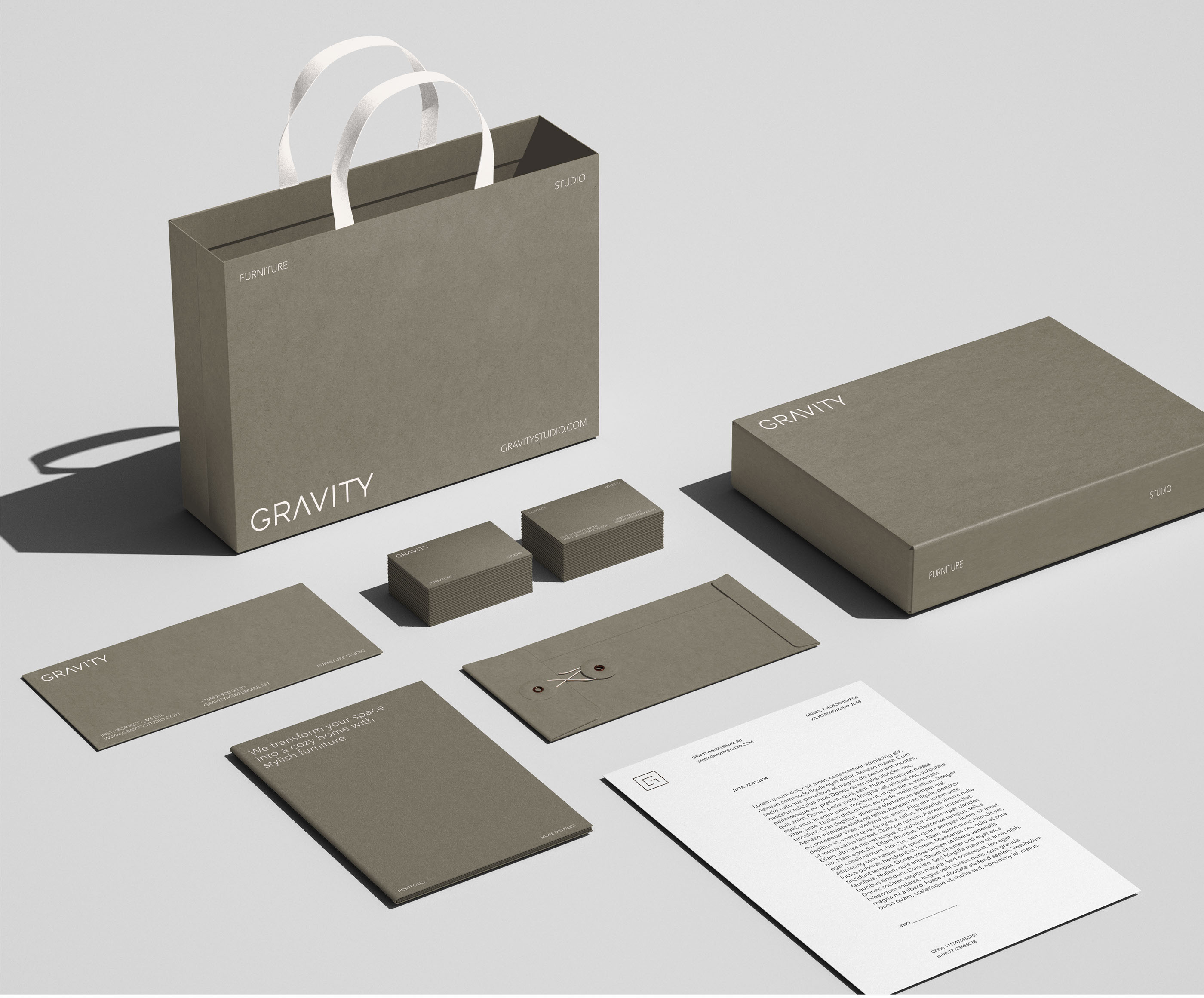 GRAVITY - STUDIO FURNITURE — Изображение №4 — Брендинг на Dprofile