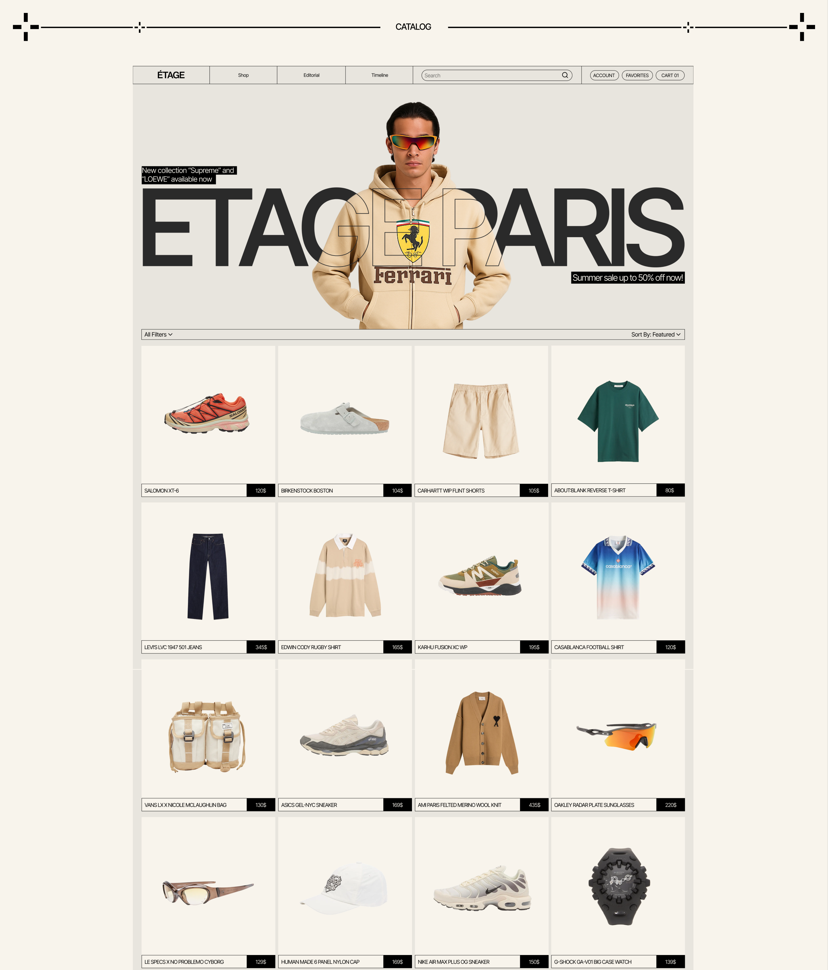 ETAGE | E-COMMERCE WEBSITE — Изображение №7 — Интерфейсы на Dprofile